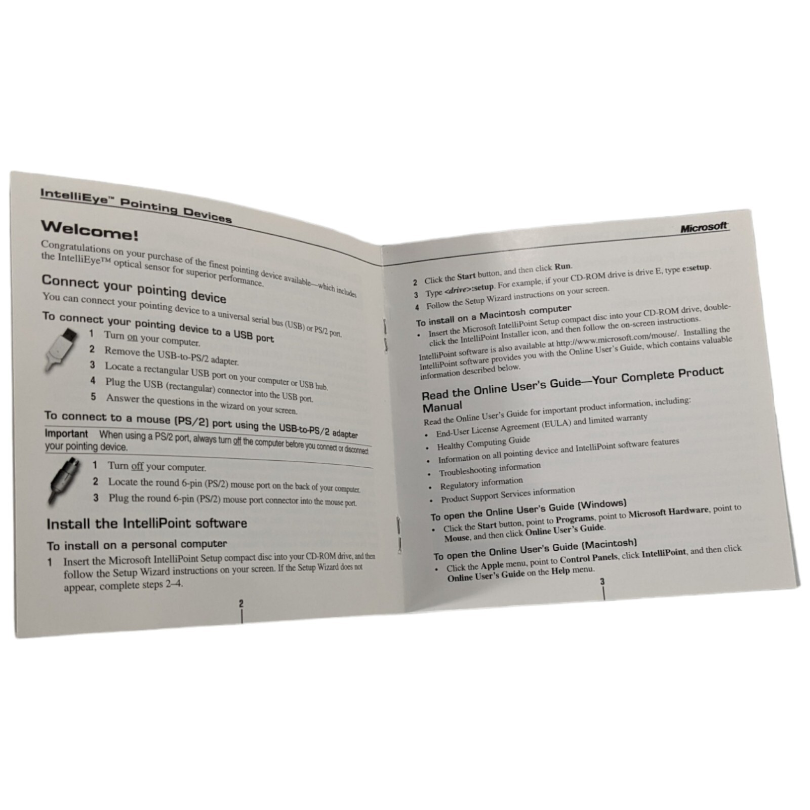 Genuine Microsoft IntelliPoint 3.1 Mouse Software CD-ROM