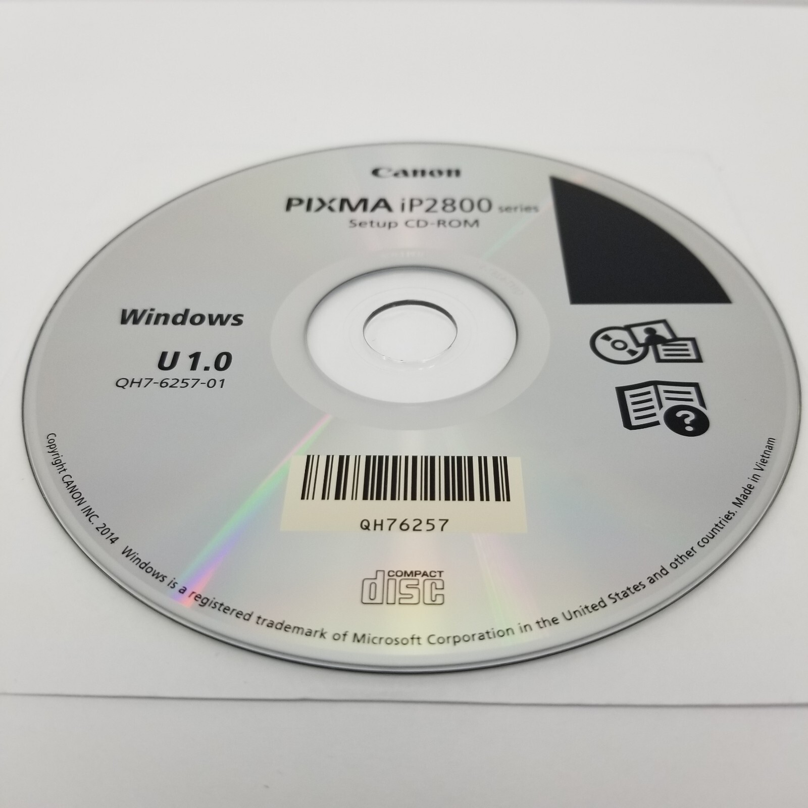 Canon Setup CD ROM for Canon PIXMA iP2800 Printer Installation Software Driver