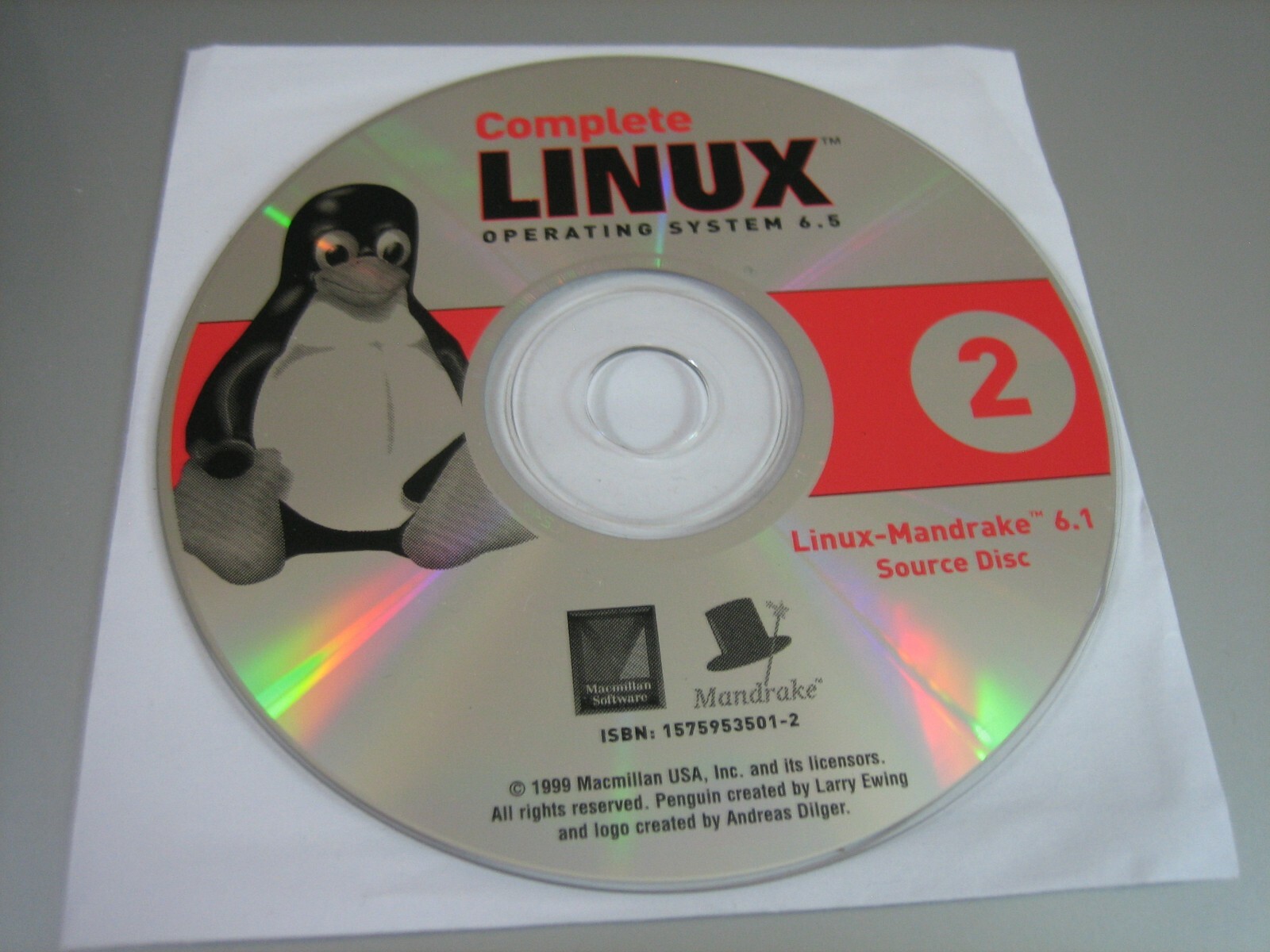 Linux Operating System 6.5 (Linux-Mandrake 6.1 Source) (PC, 1999) – Disc 2 Only