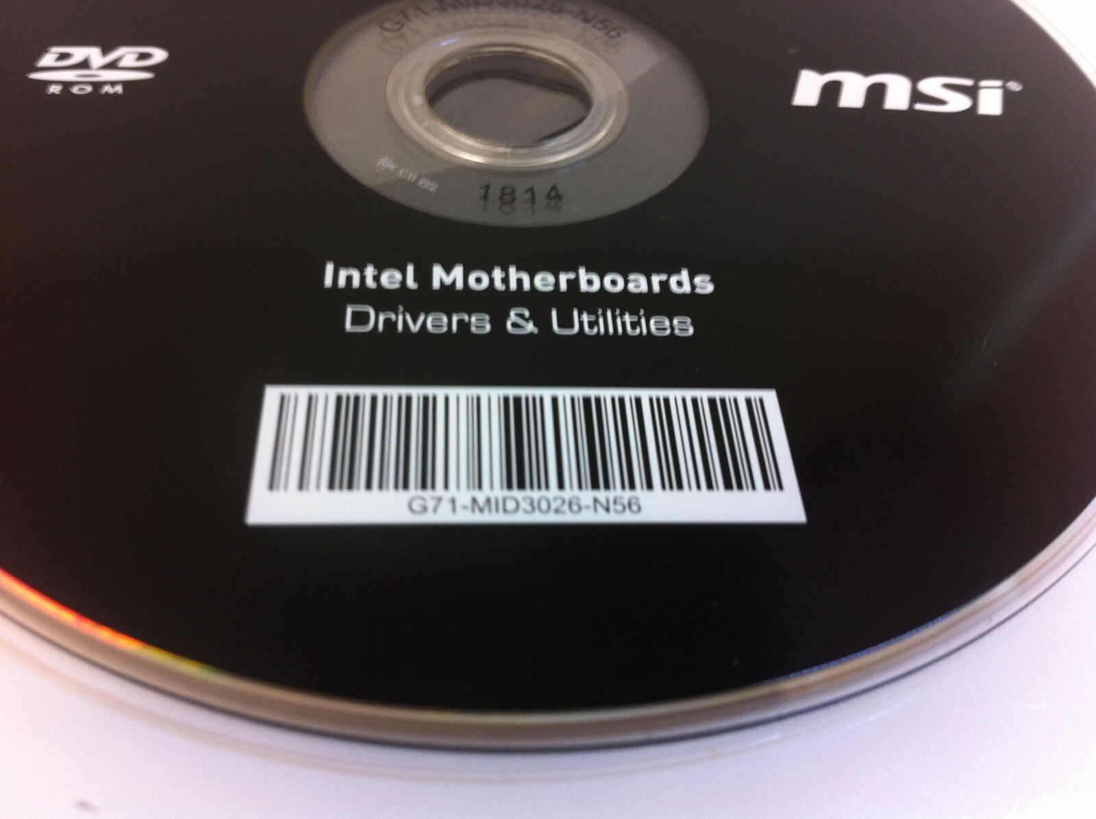Genuine MSI Intel Motherboards Drivers & Utilities Disc DVD G71-MID3026-N56 136