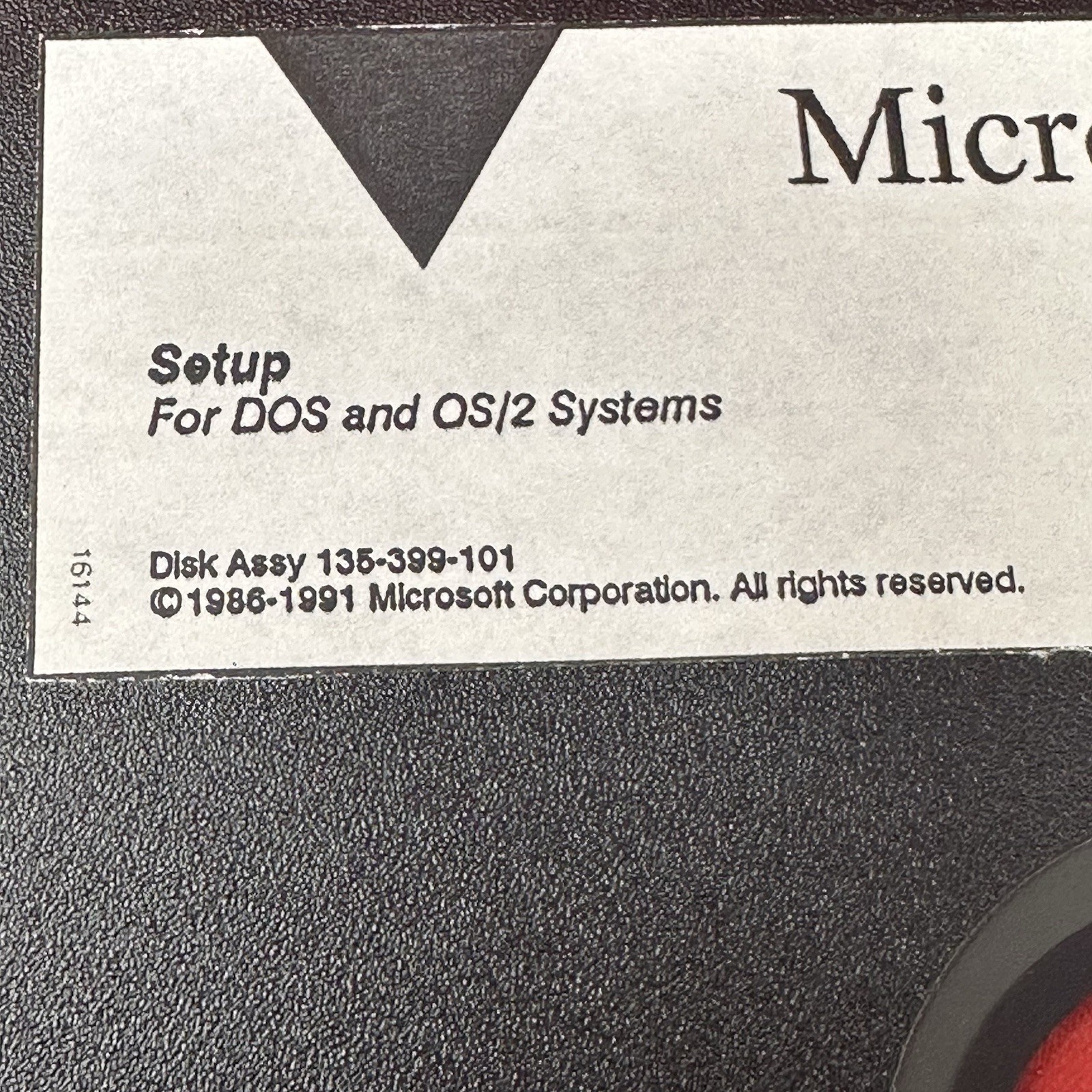 Microsoft Mouse for DOS & OS2 Systems 5.25″ Disk 135-399-101 Vintage