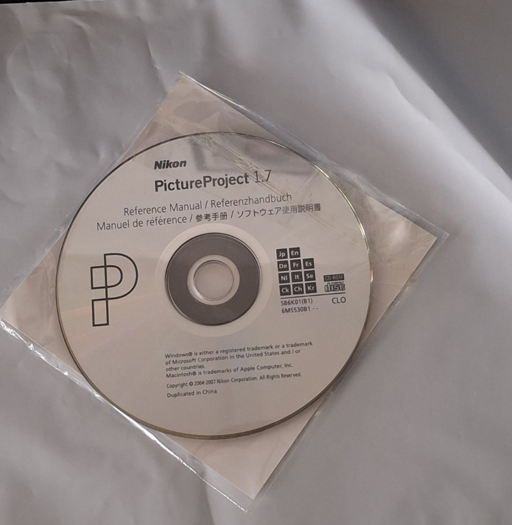 Nikon Picture Project 1.7 CD-Rom Software / Reference Manual 2 CDs NEW Sealed
