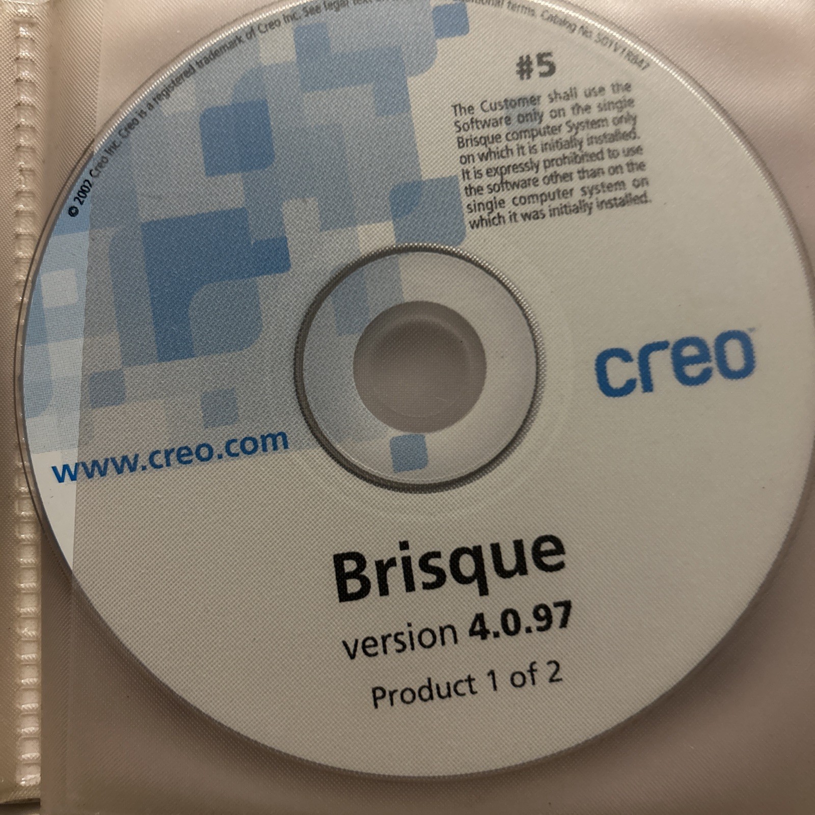 Creo Brisque 4.0.97 RIP Software Installation Kit – 8 Disks + Docs – Legacy