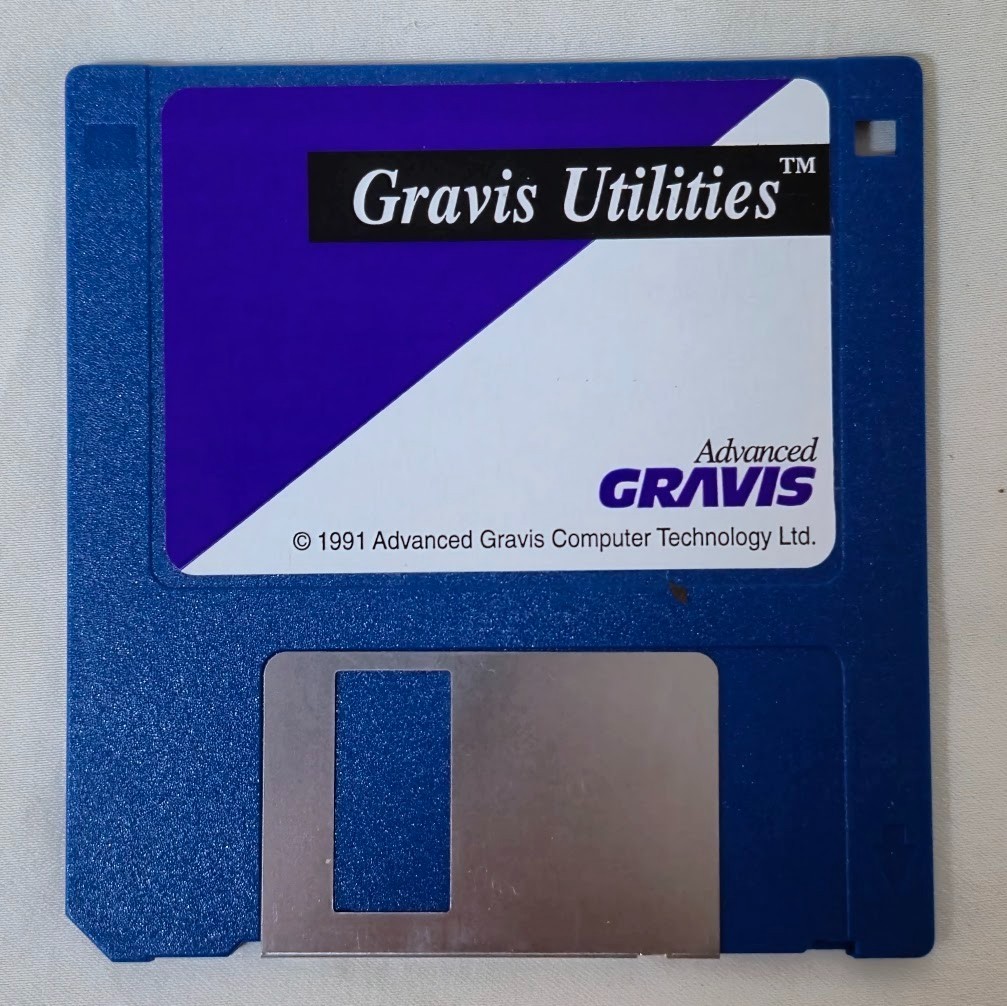 Gravis Utilities 3.5″ Floppy Disk 1991 Software Tool for PC – Vintage