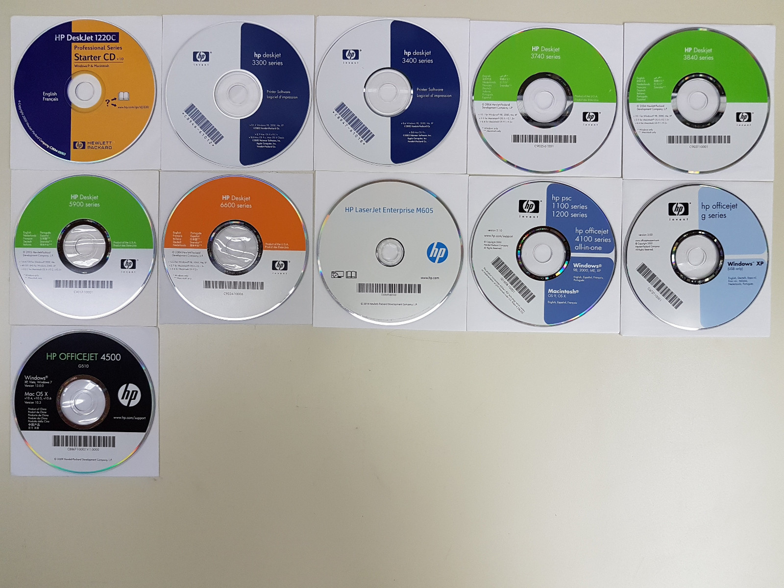 Choose 1 / HP LaserJet OfficeJet PSC Envy PhotoSmart DeskJet printer / Driver CD