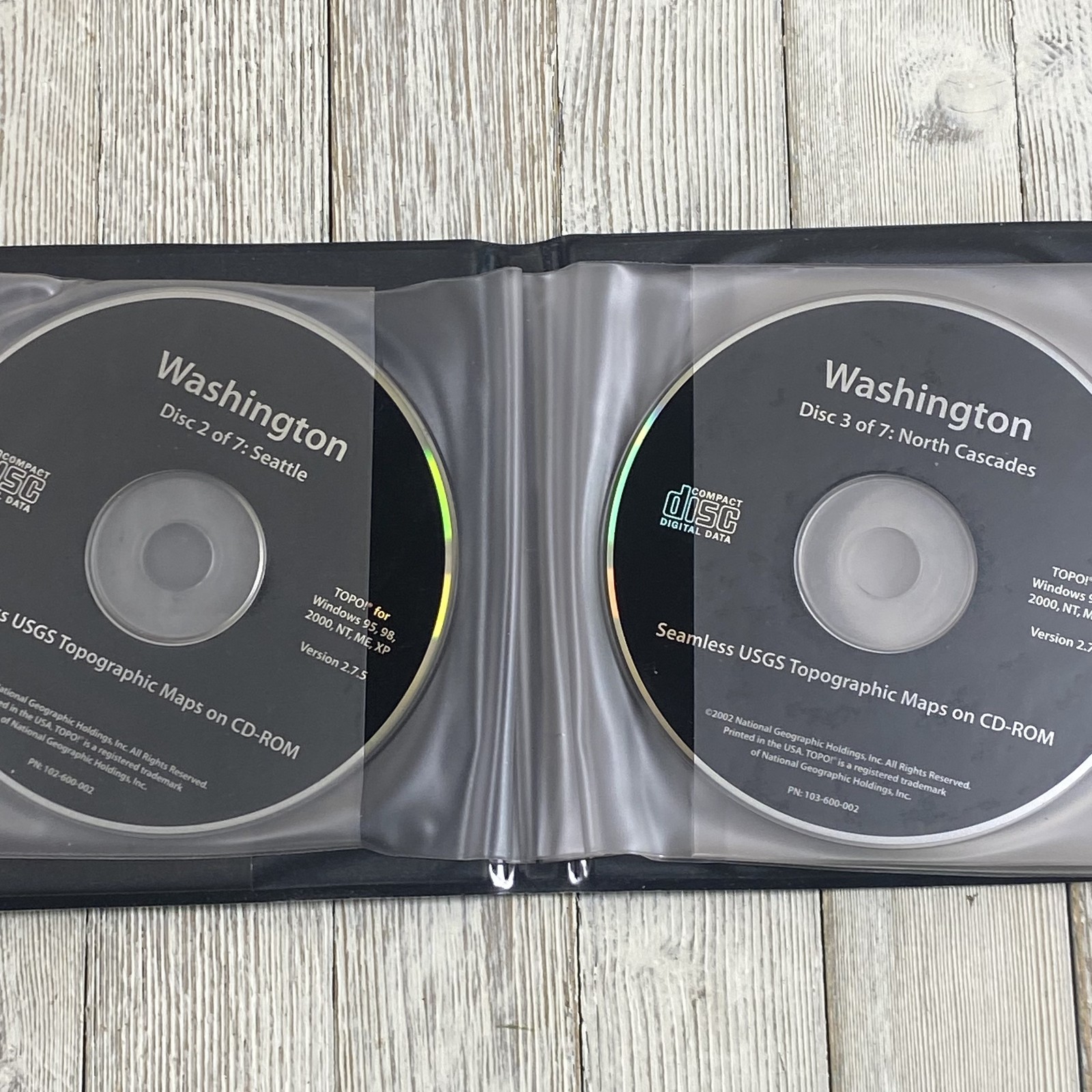 National Geographic Washington Seamless USGS Topographic Maps 7 CD-ROM Set TOPO!