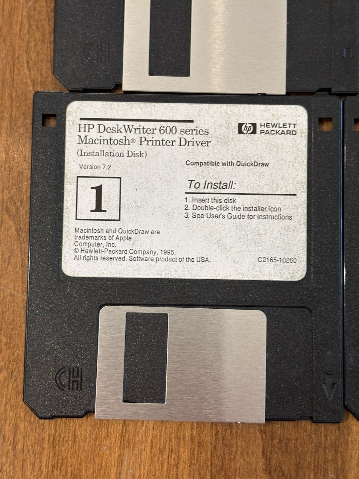 HP Deskwriter 600 3.5 Disk Lot Of 4 Macintosh Printer Driver 1-4