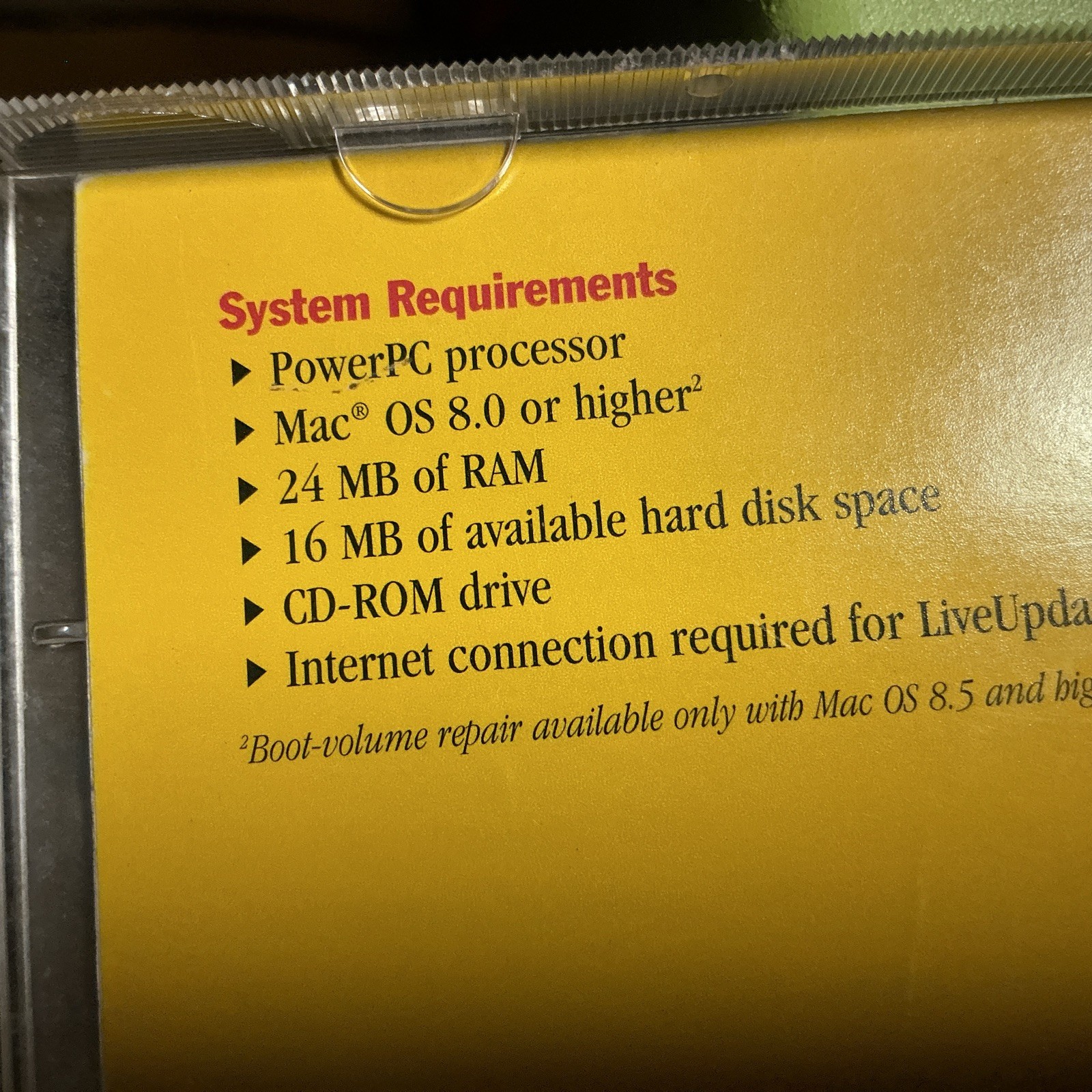 Symantic Norton Utilities Mac OS Cd Rom version 5.0