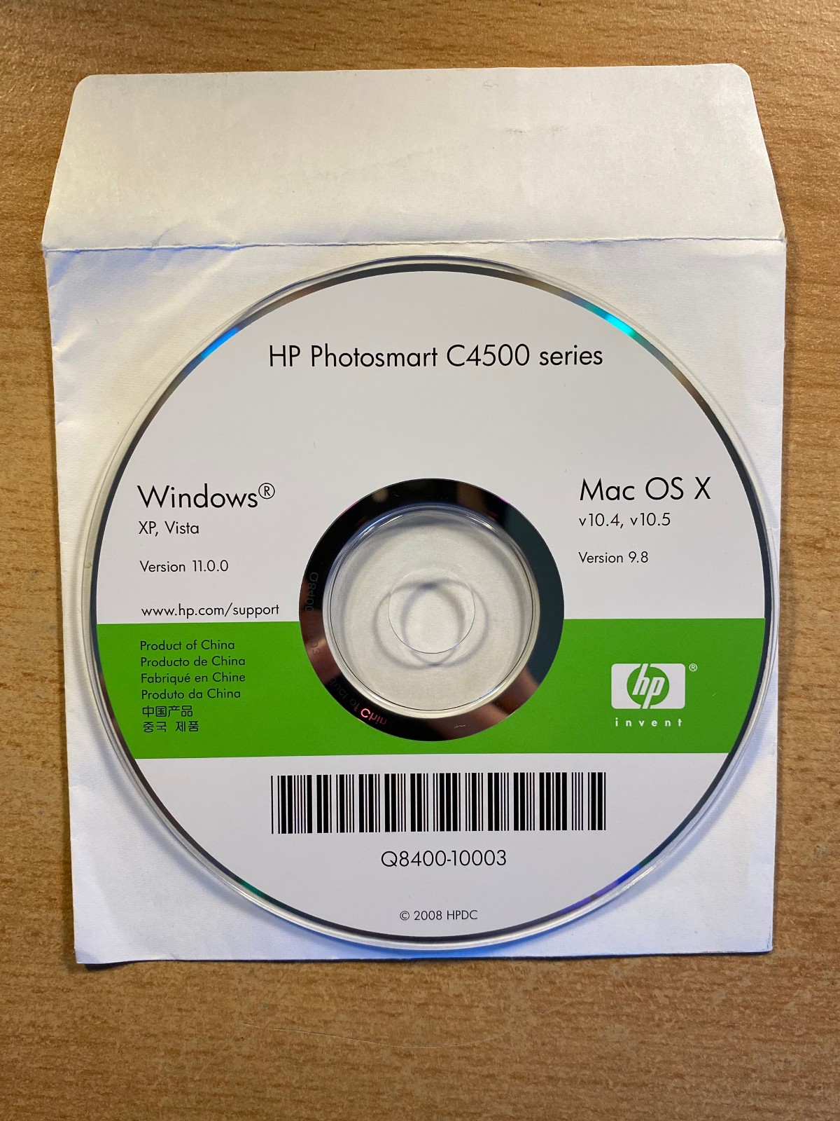 HP Photosmart C4500 Series Setup CD Win/Mac Q8400-100003 Drivers