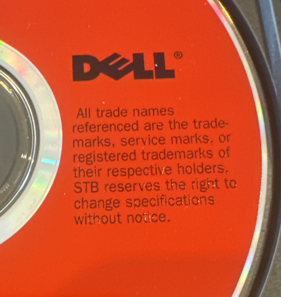 DELL STB Nvidia ZX 8MB – Driver CD – Dell p/N 8302E – P/N 270-0035-001 Win 95 98