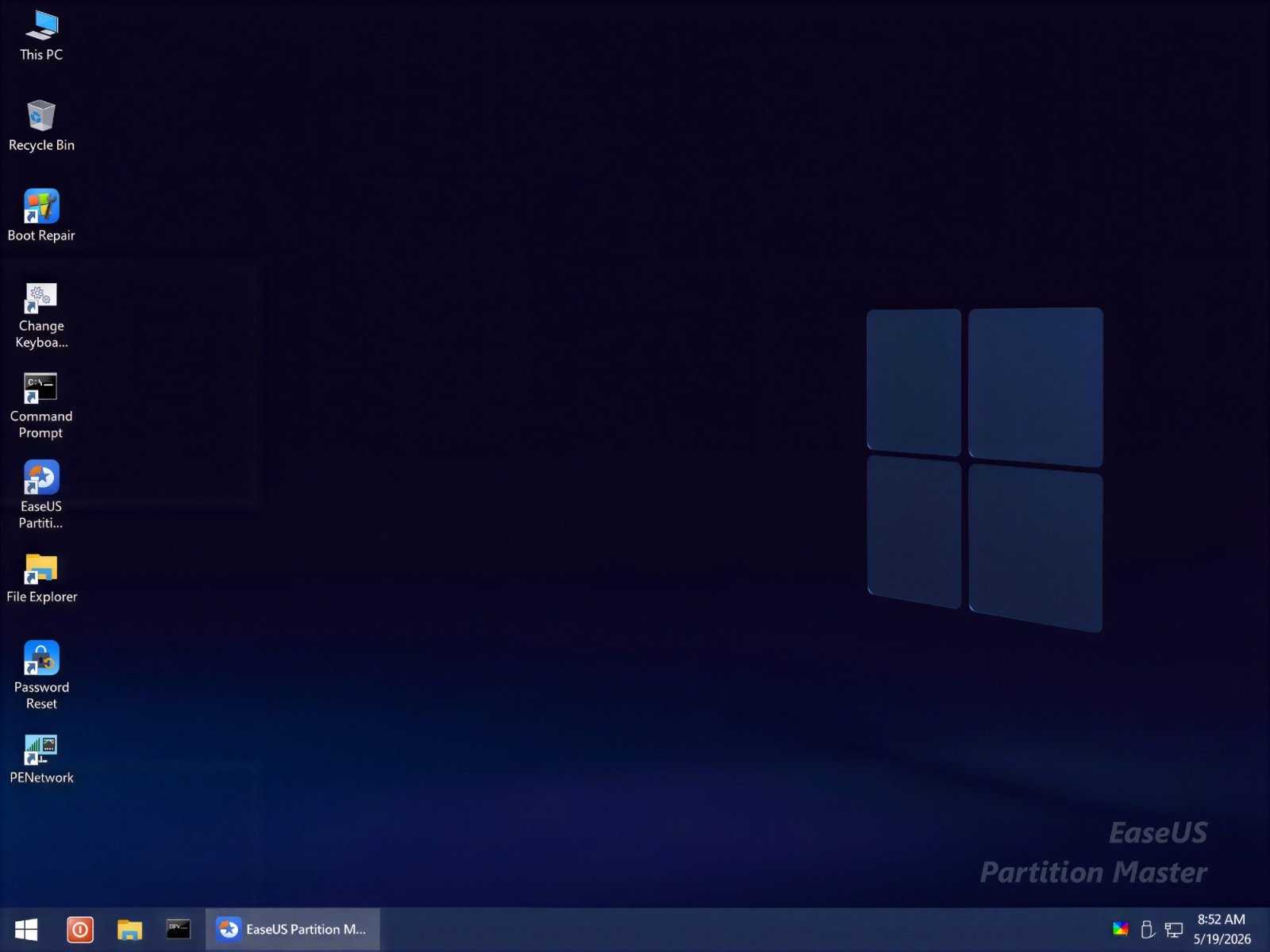 EaseUS Partition Master Bootable DVD/USB