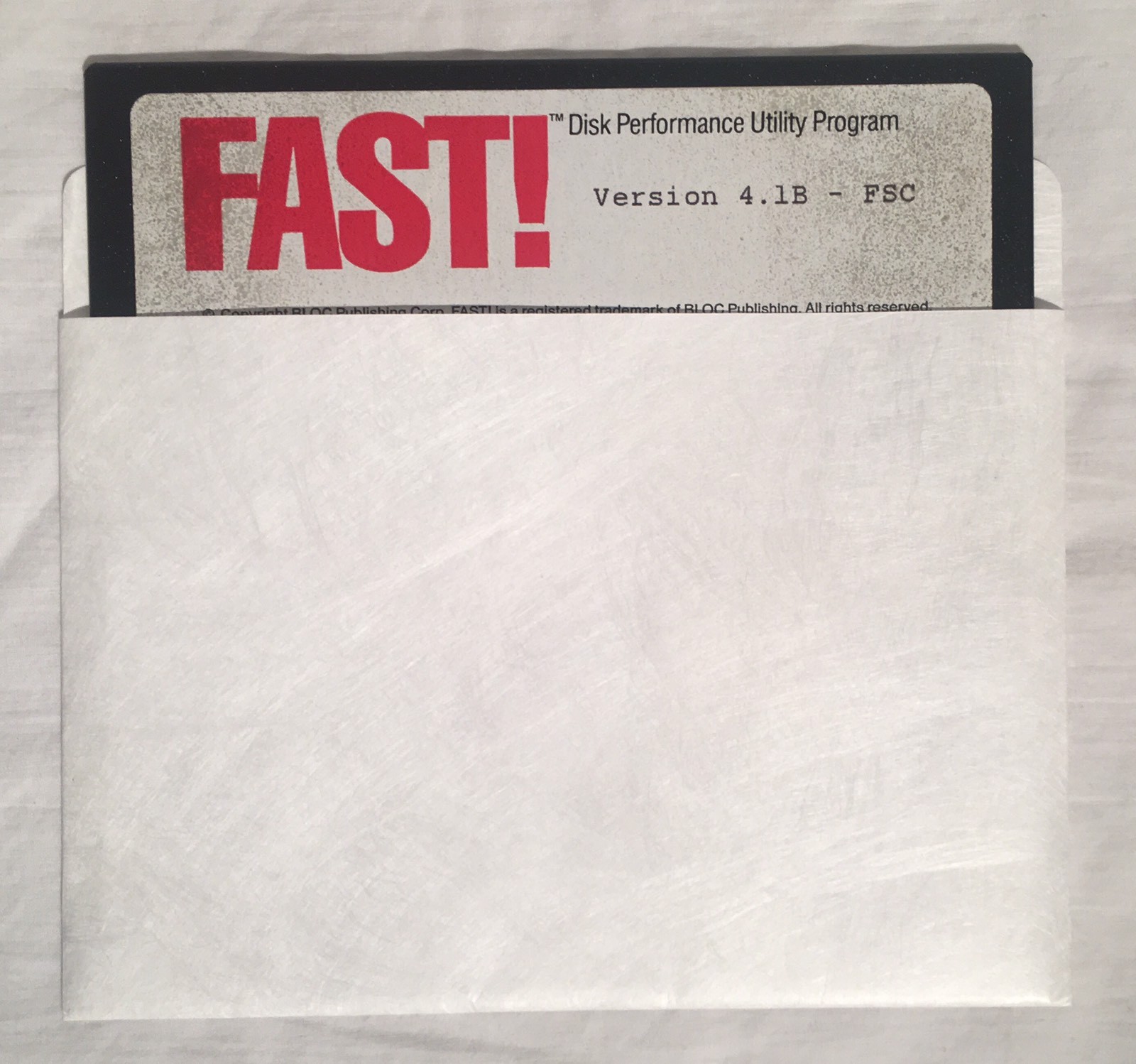FAST Vintage DOS Utility Software 5.25″ Disk & Manual Bloc Publishing