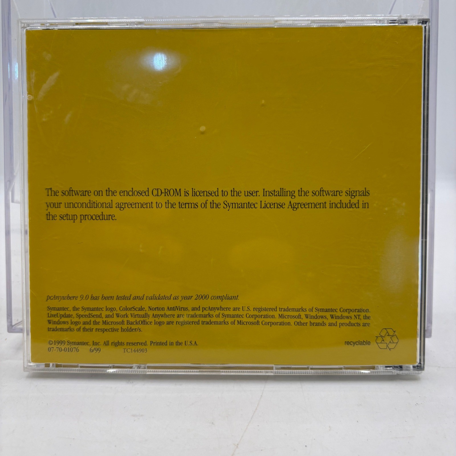 Symantec pcAnywhere Version 9.0 Windows 98 95 NT Vintage Software CD-ROM 1999