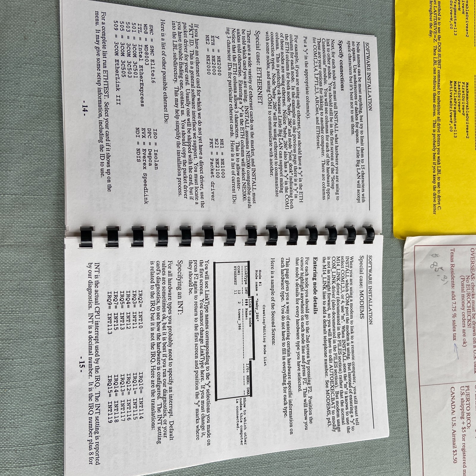 Vintage Software imodes Little Big Lan V2.0h 1996 Book Network 3.5” Floppy Infor