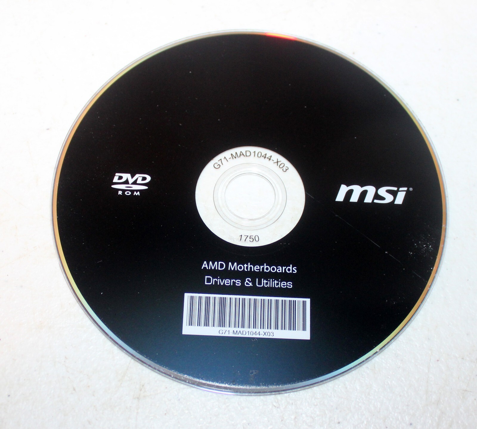 Genuine MSI Intel Motherboards Drivers & Utilities Disc DVD G71-MAD1058-X03