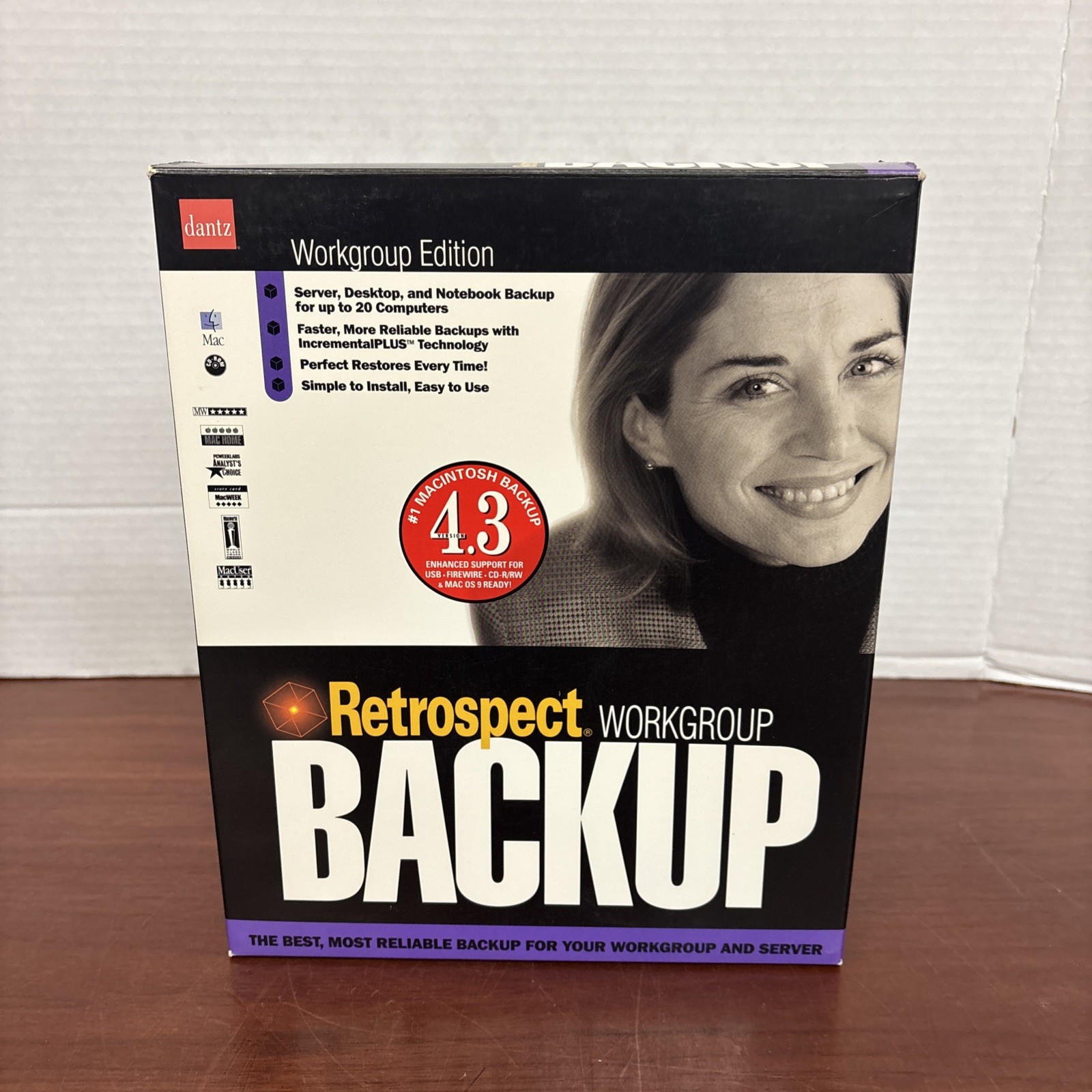 Vintage Dantz Retrospect Workgroup Backup V4.3 Macintosh With Box