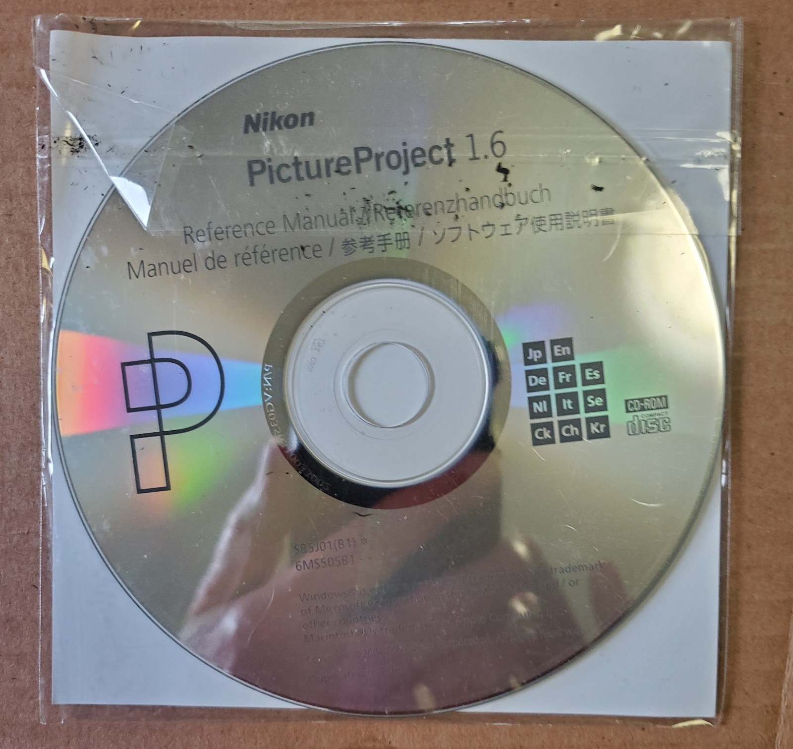 Nikon Picture Project Version 1.6 CD-ROM Windows Mac Software