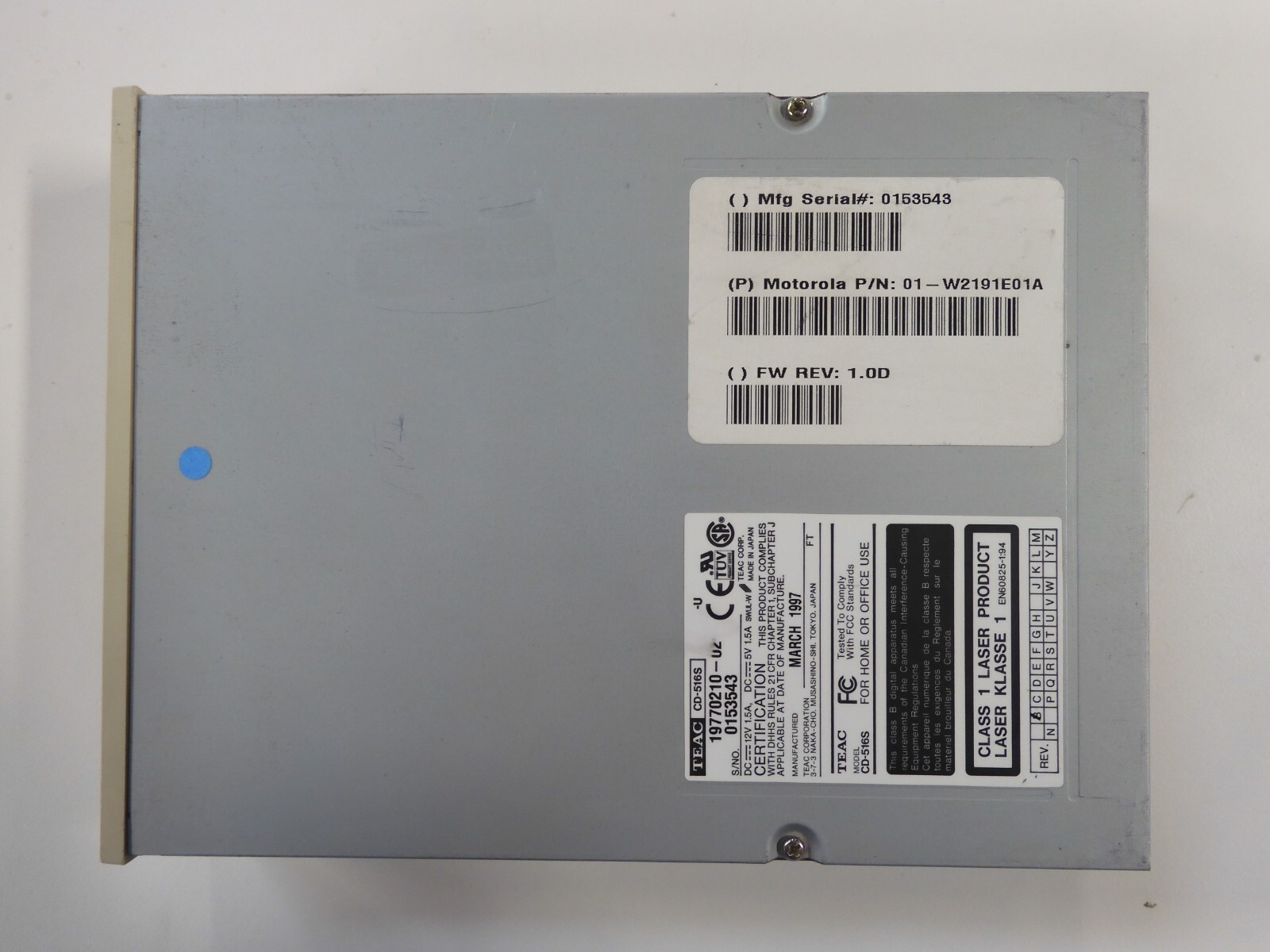 CD-516S TEAC 16X SCSI 50 PIN. CD-ROM DRIVE.