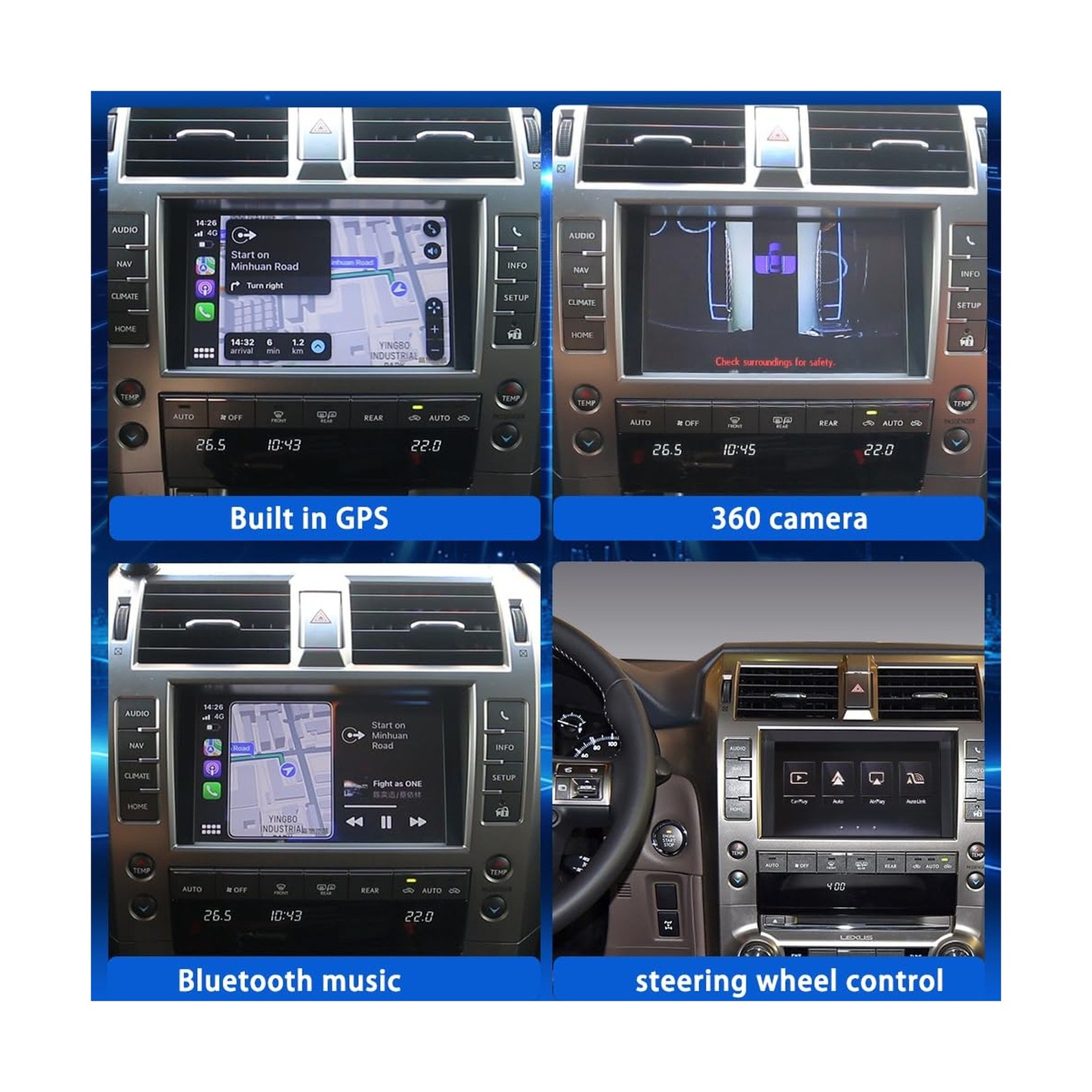Linux System for Lexus GX460 2014 2015 2016 2017 2018 2019 2020 2021 Wireless…