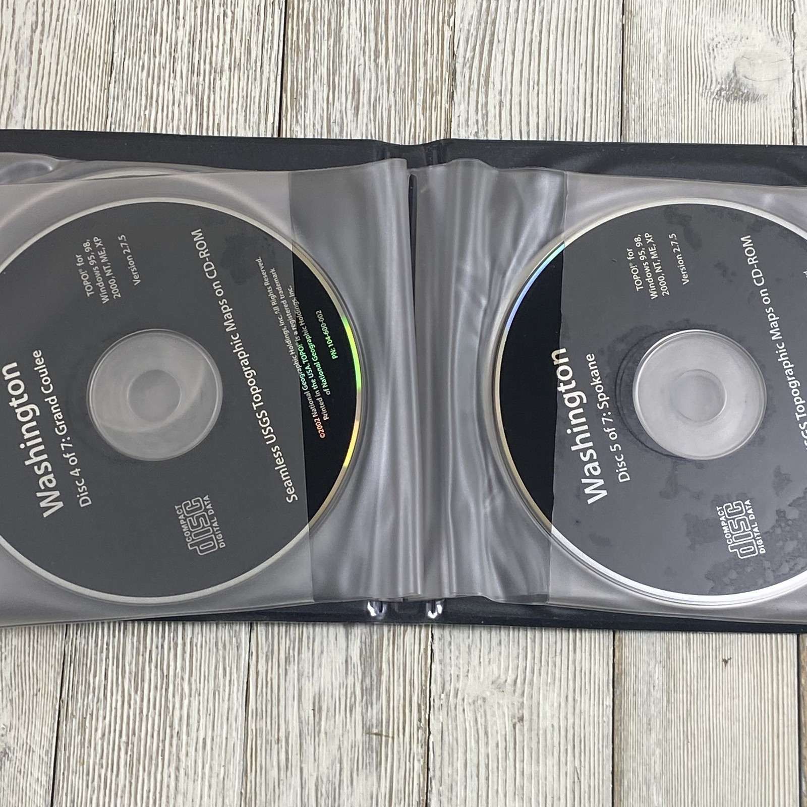 National Geographic Washington Seamless USGS Topographic Maps 7 CD-ROM Set TOPO!