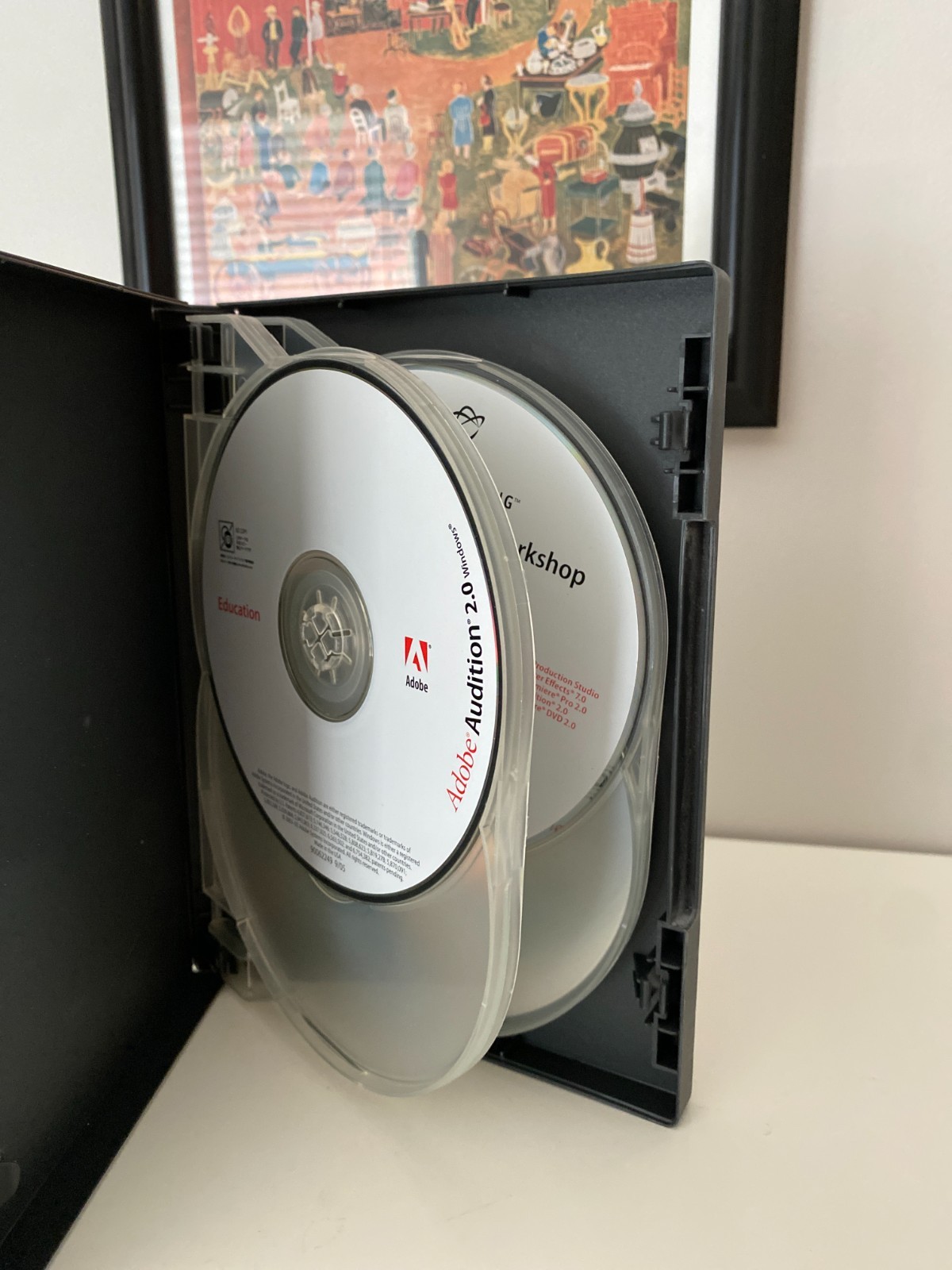 Vintage Adobe Audition 2.0 Educatio Original 4 Disc Set w/ Serial Number Windows