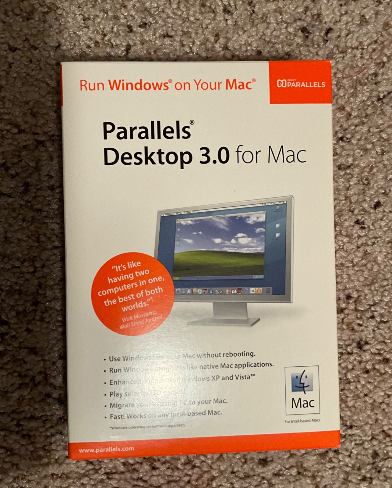 Parallels Desktop 3.0 Mac, Box fully intact Unused License Vintage (2007)