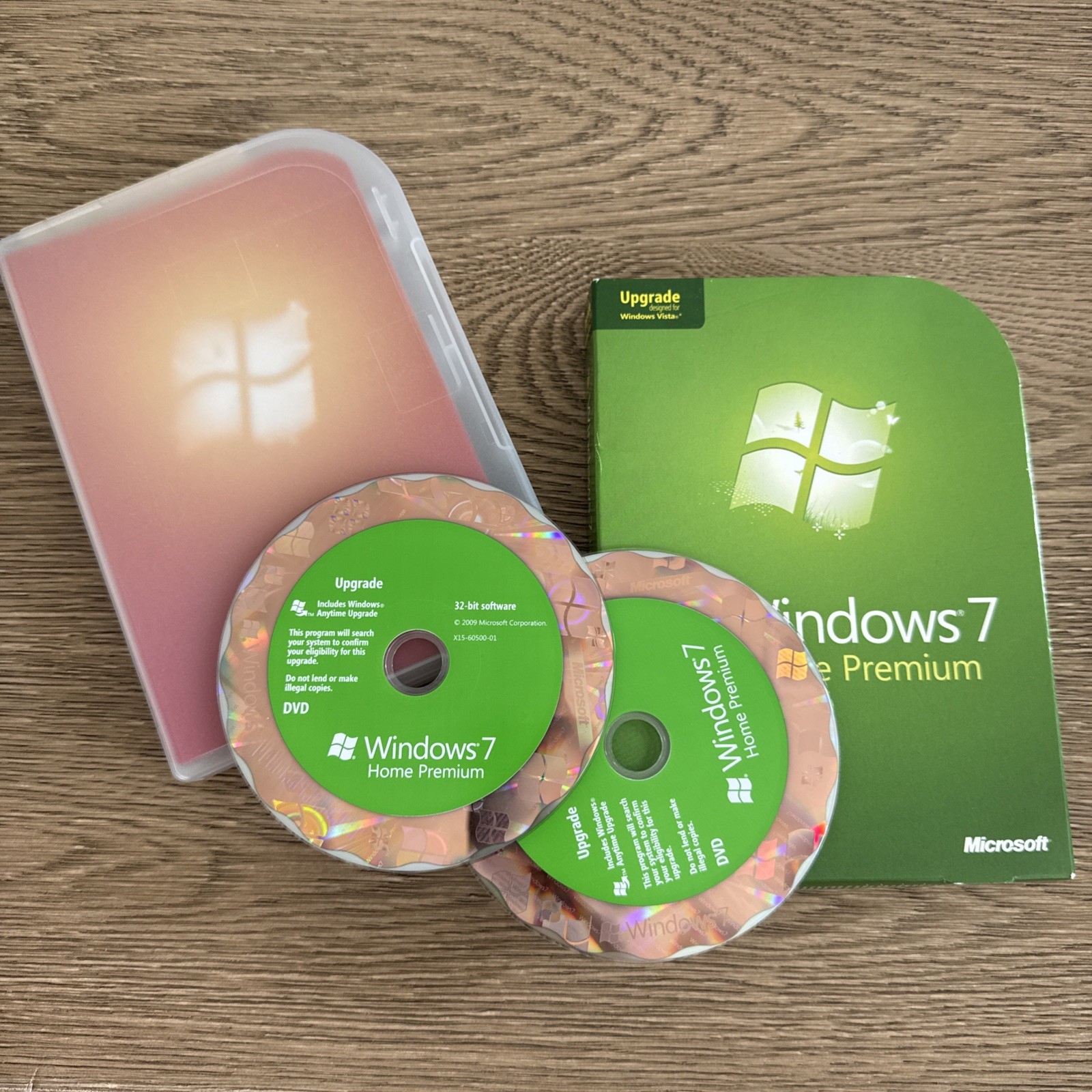 Microsoft Windows 7 Home Premium Upgrade 32 & 64 Bit DVDs MS Windows With Key