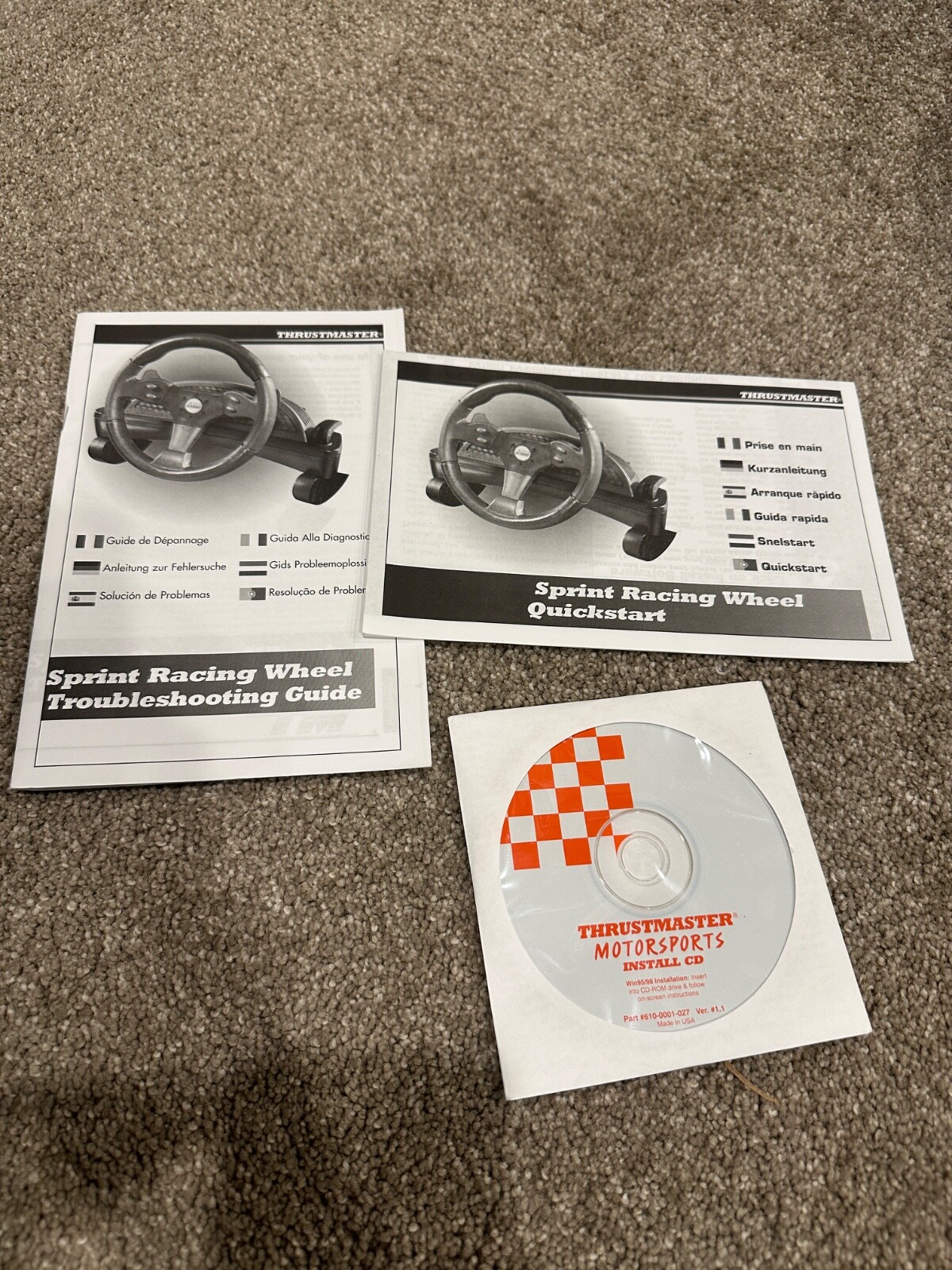 ThrustMaster Motorsports Install CD-ROM Win95/98, Part #610-0001-0027 Ver. #1.1