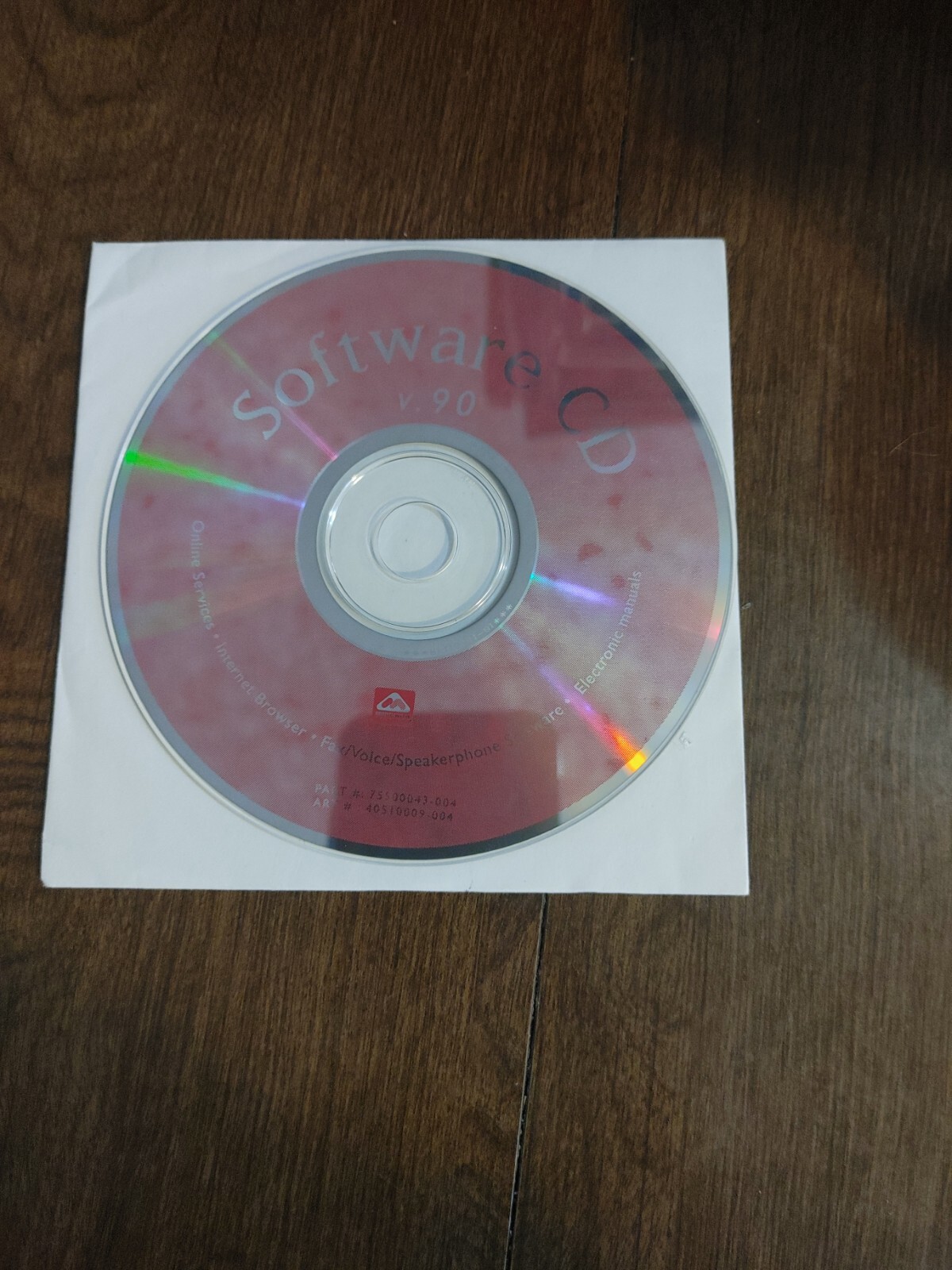 Software CD Disc V.90 | NT 4.0 Drivers 75500043.004 | 40510009-004