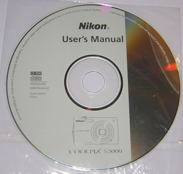 Nikon CoolPix S3000 Digital Camera User’s Manual CD-ROM (2010) Multilingual