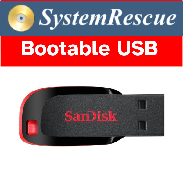 SystemRescue Bootable USB – File Recovery, Disk Repair & Data Rescue (UEFI)