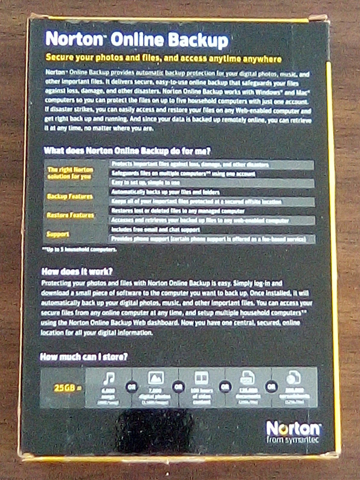 Norton Online Backup 2010 (for Windows 7/Vista/XP, Mac OS X)