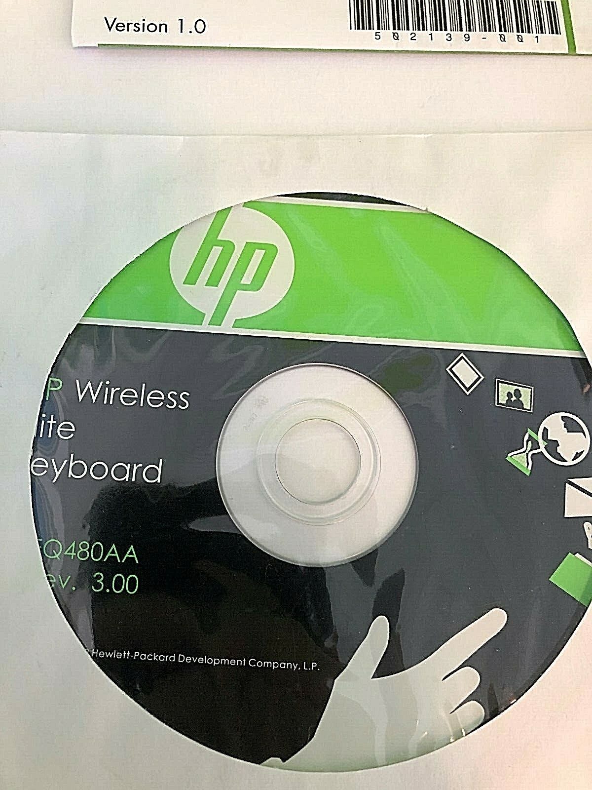 HP Wireless Keyboard FQ480AA Driver Disc and Instructions