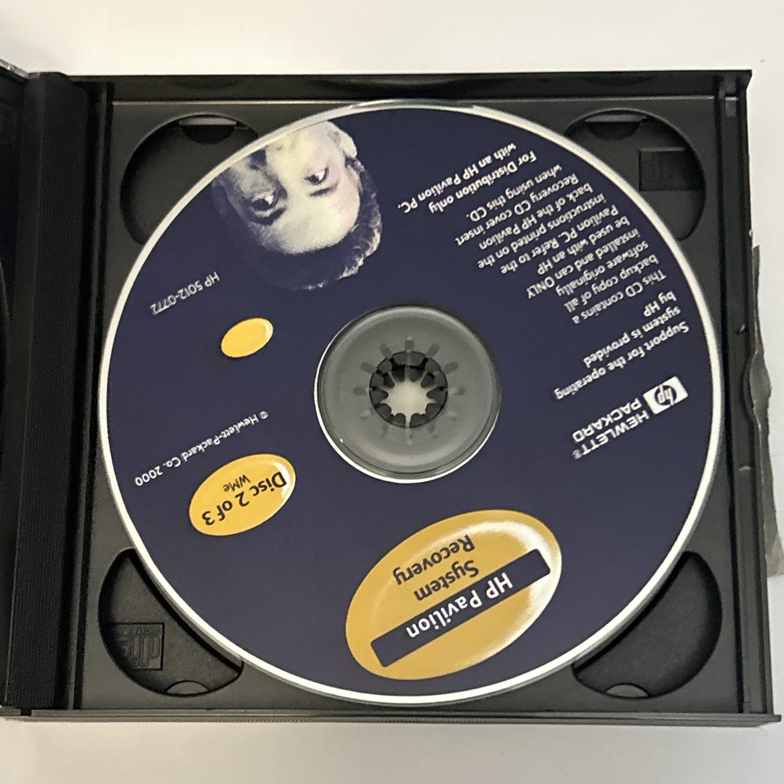 HP Pavilion Recovery 3 Disc Set CD Set System & Application Recovery 2000