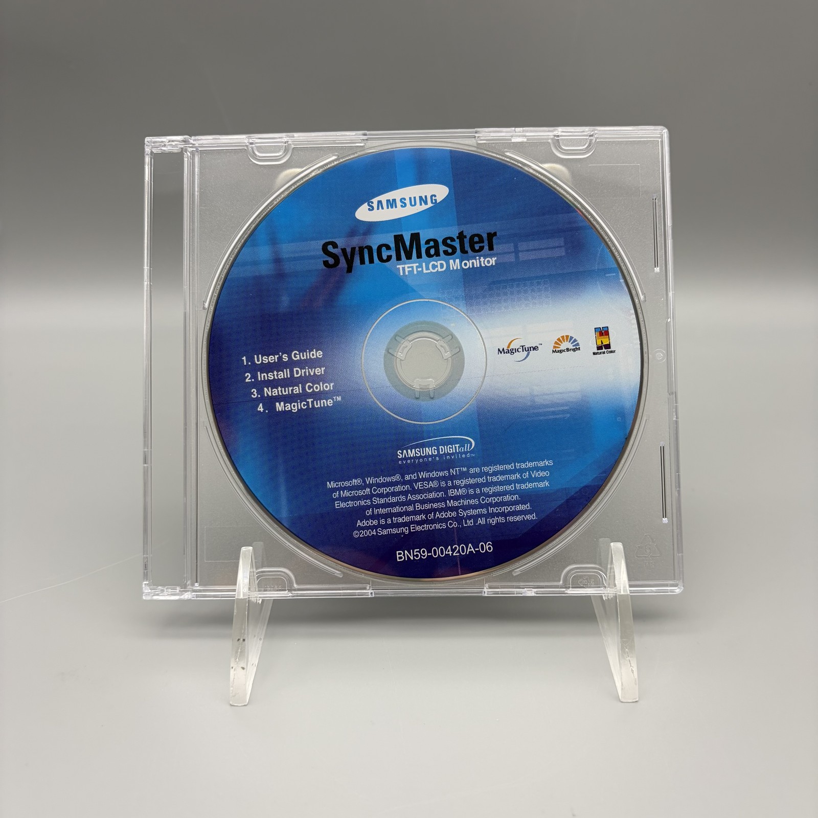 Vintage 2004 Samsung SyncMaster TFT-LCD Monitor Driver CD-ROM MagicTune Software