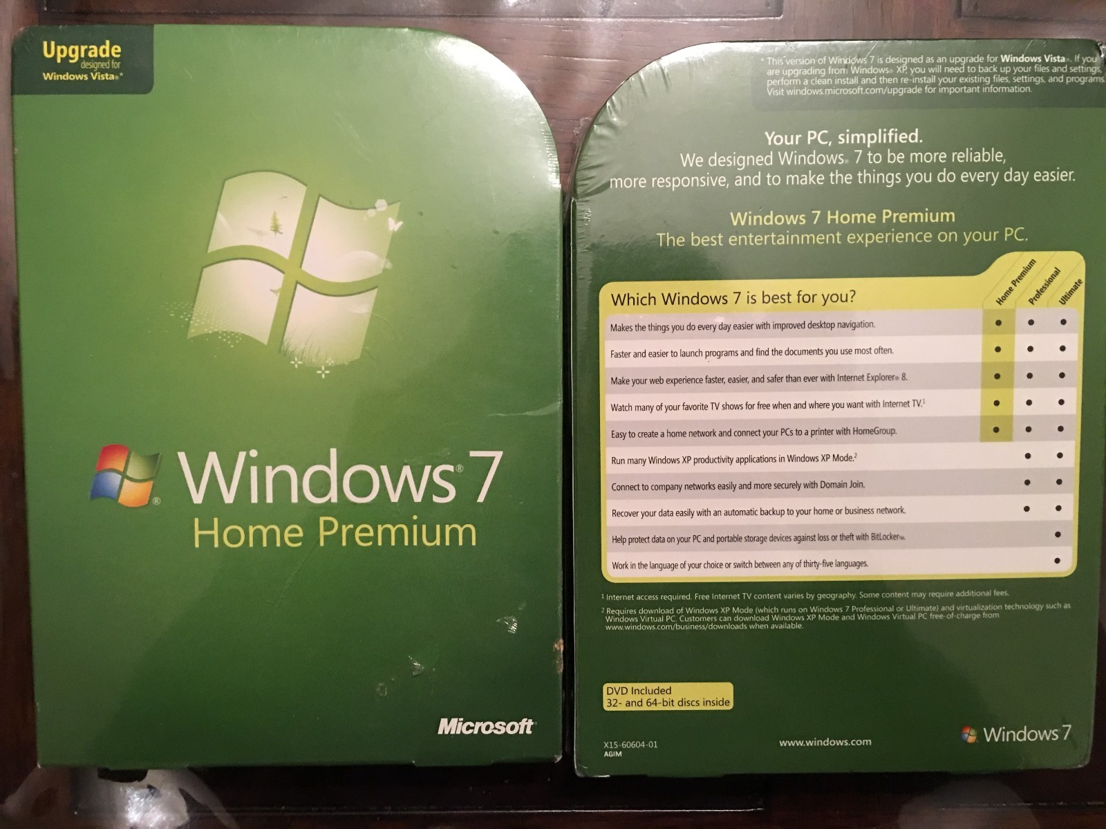 Microsoft Windows 7 Home Premium, Upgrade, SKU GFC-00020, Sealed Retail Box