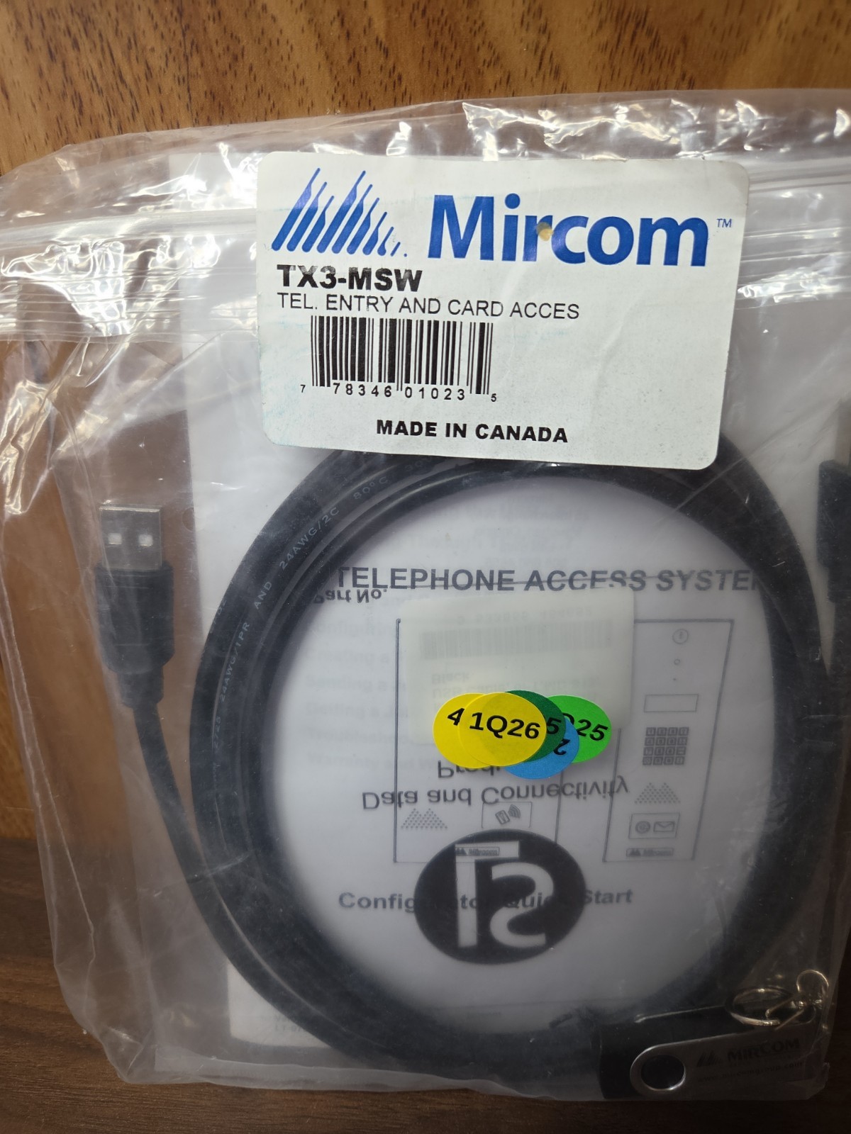 Mircom Telecom Entry & Card Access Configuration USB Software Kit TX3-MSW New