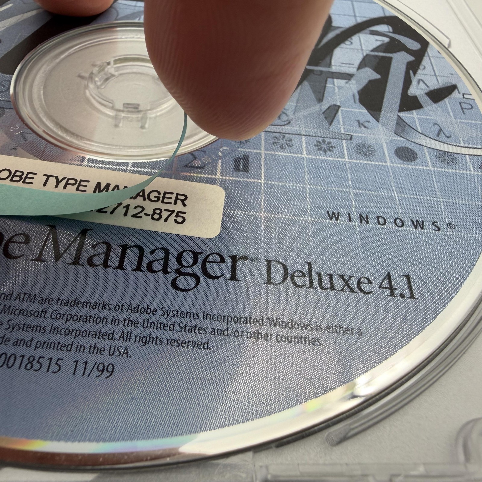 Vintage 1999 Adobe Type Manager Deluxe 4.1 Windows CD-ROM Font Software ATM