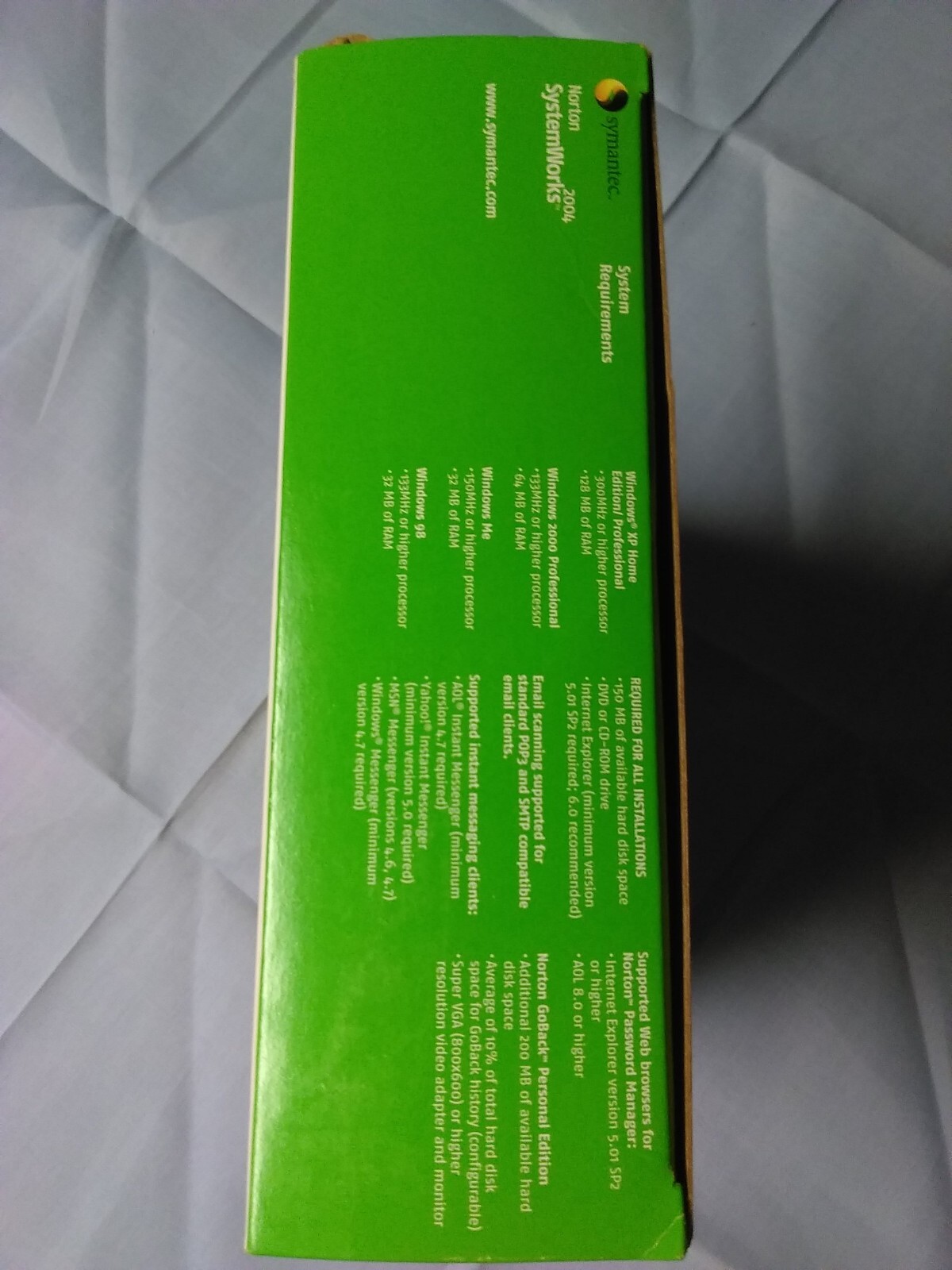 Symantec Norton SystemWorks 2004 Key – Disc User’s Guide Original Box – Windows