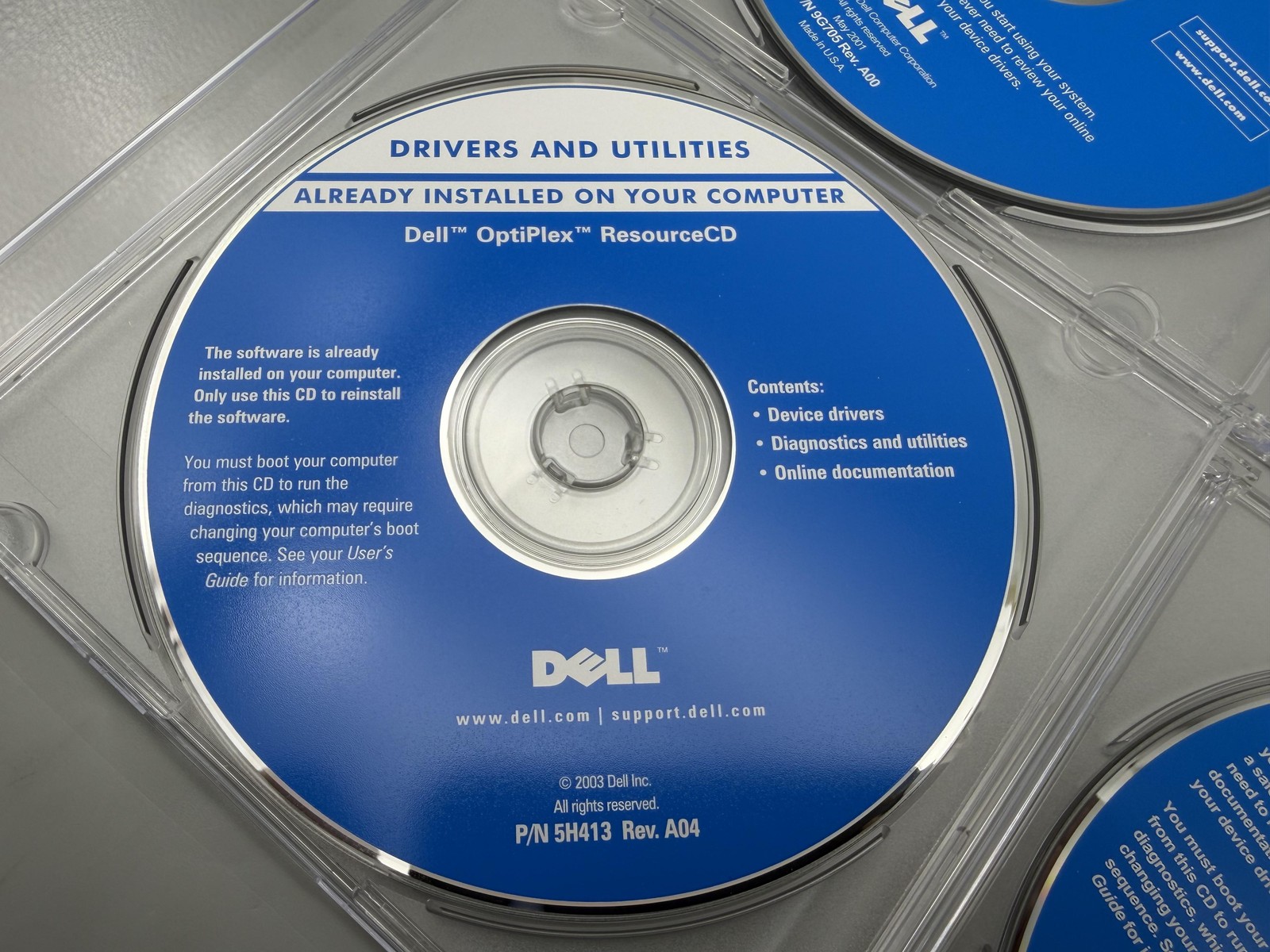 Vintage Dell Drivers and Utilities ResourceCD Lot of 4 OptiPlex Dimension USA