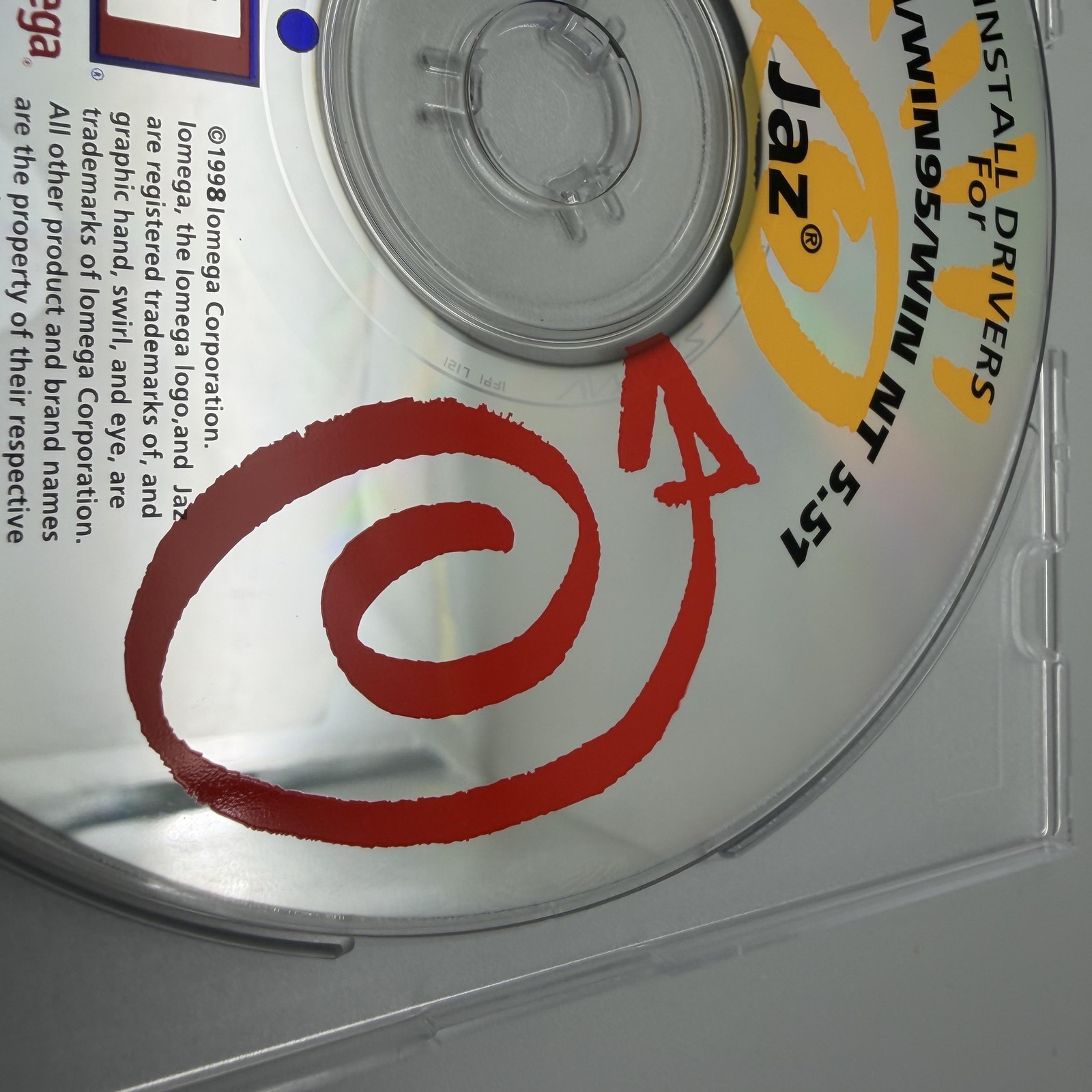 Vintage 1998 Iomega Jaz Software Drivers Update CD-ROM DOS WIN WIN95 WIN NT 5.51