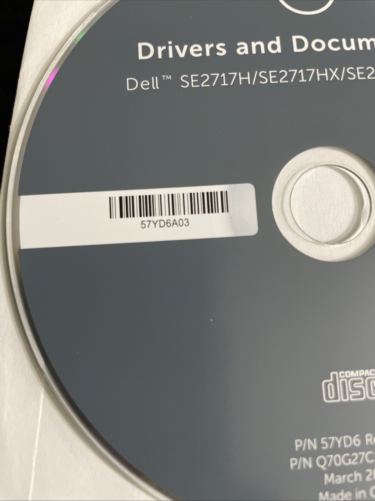 Dell Monitor Drivers and Documentation CD SE2717H SE2717HX Software