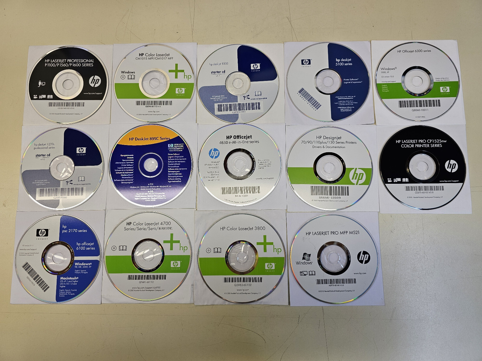 Choose 1 / HP LaserJet OfficeJet PSC Envy PhotoSmart DeskJet printer / Driver CD