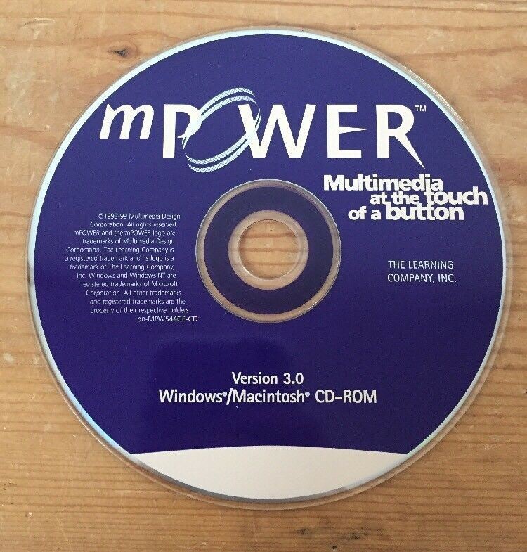 Vintage 1999 mPower 3.0 Multimedia Windows Mac Software v3 CD Disk w Manual