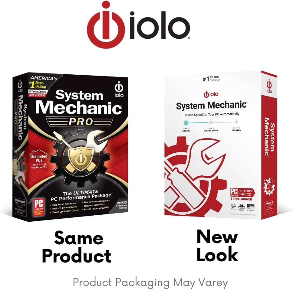 Iolo System Mechanic Pro – Windows Cleaner & Speed Restorer, Annual License