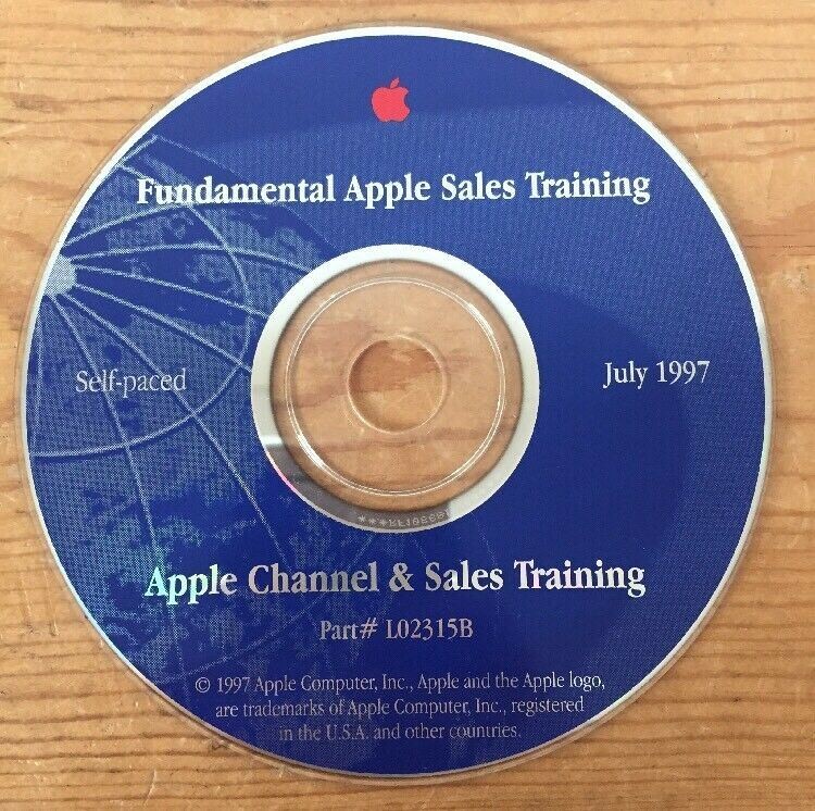 Set of 2 1997 Macintosh Mac OS 8 Fundamental Sales Marketing Training Tools CDs