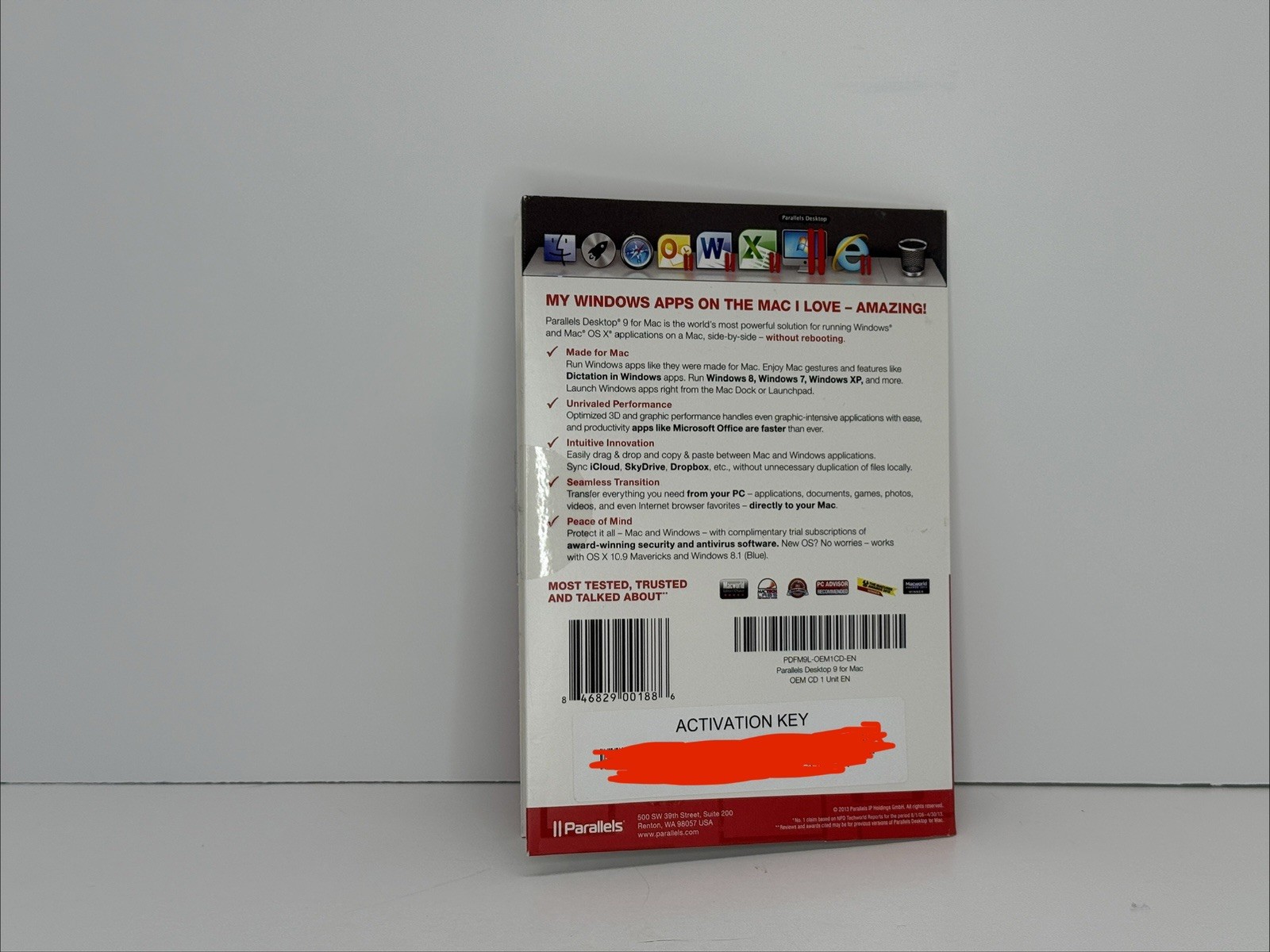 Parallels Desktop 9 for Mac Run Windows on Your MAC w/ key