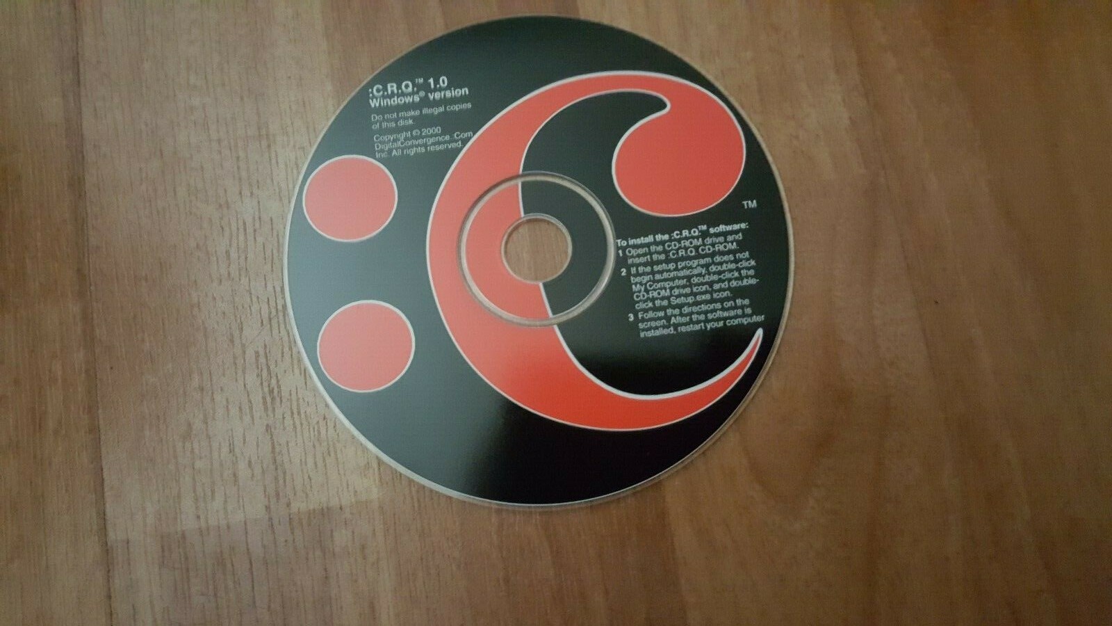 C.R.Q. 1.0 WINDOWS Version by Digital Convergence Company, 2000 – the CD-ROM CD