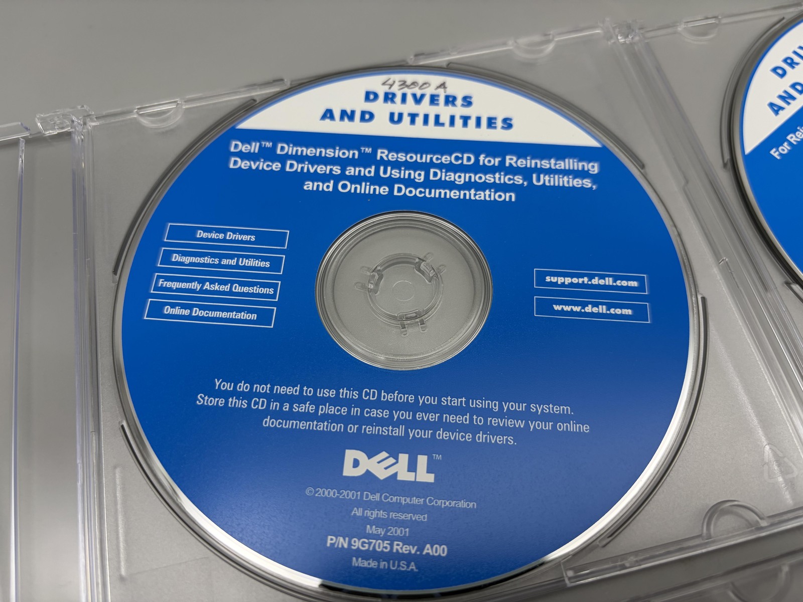 Vintage Dell Drivers and Utilities ResourceCD Lot of 4 OptiPlex Dimension USA