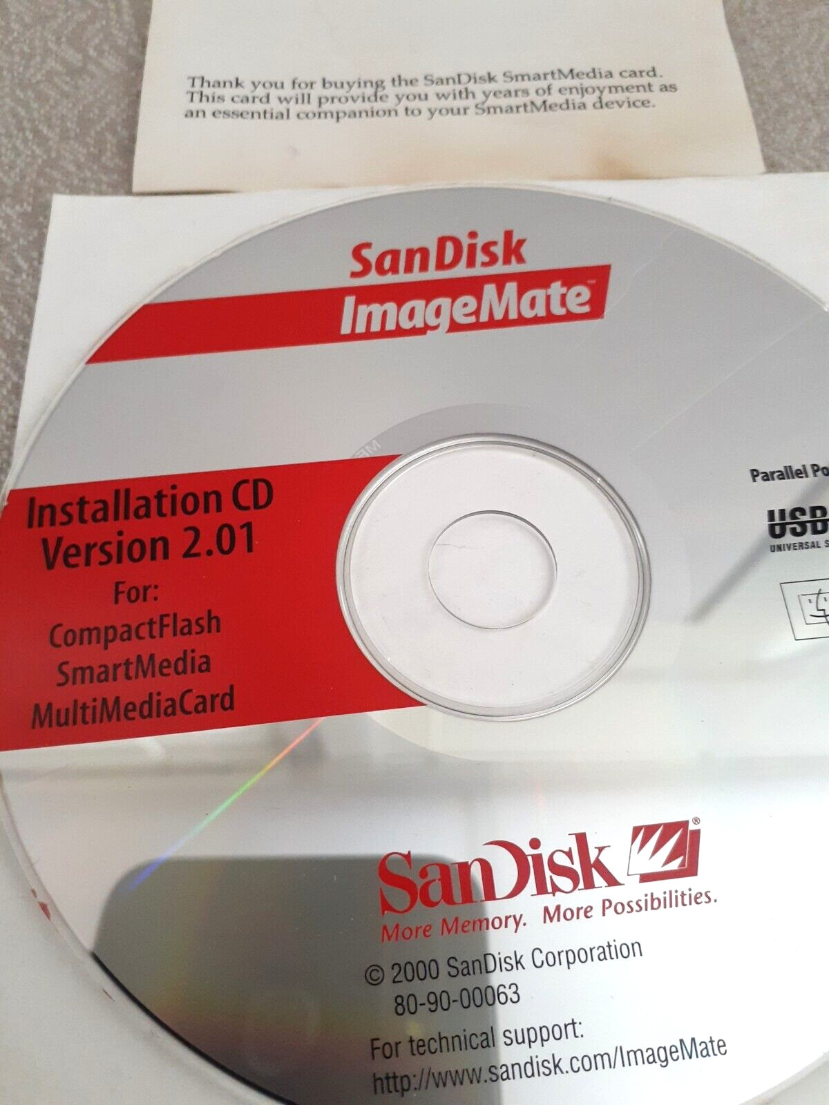 SanDisk Installation CD Version 2.01  Image Mate USB Reader/Writer Guide